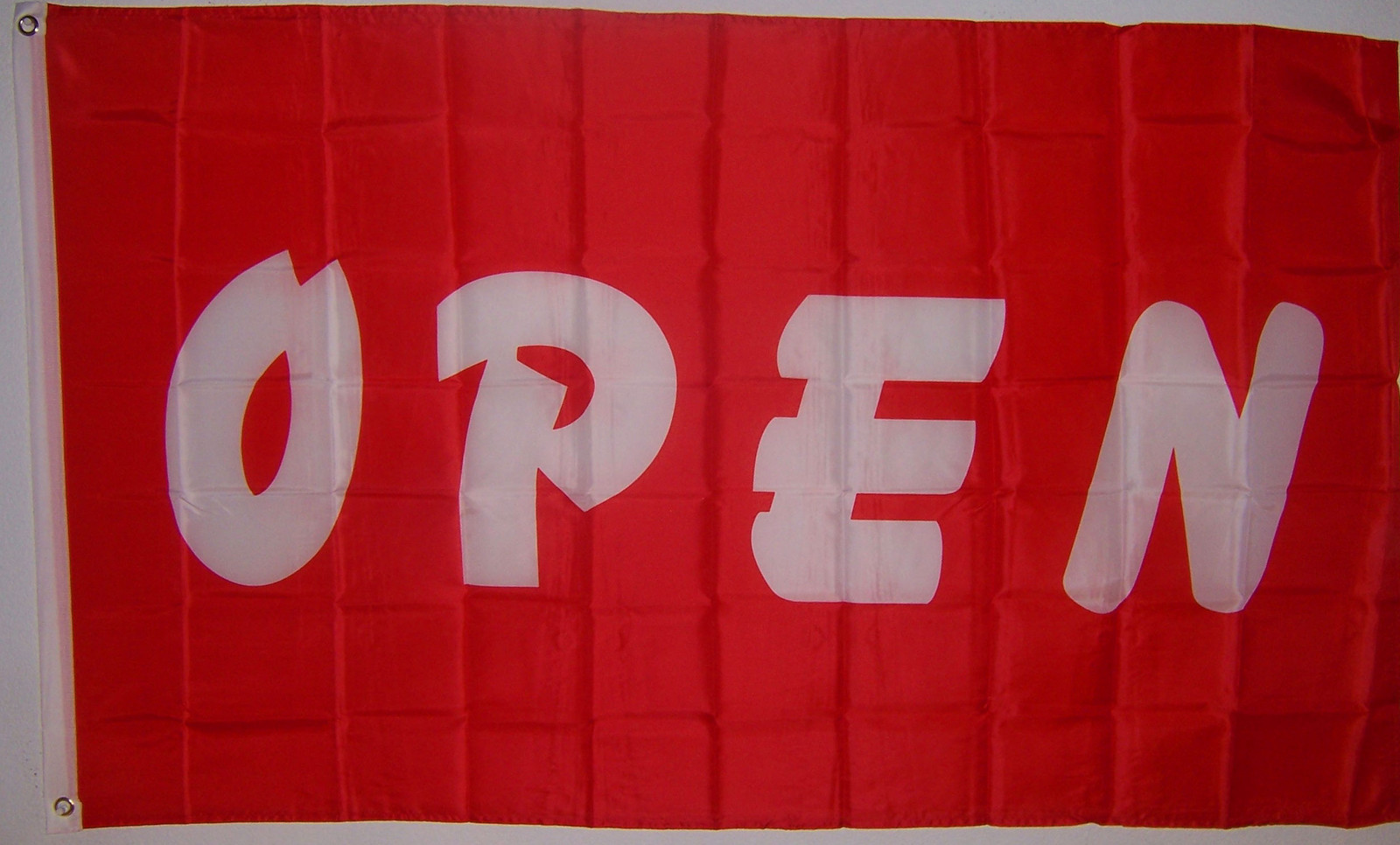 NEW 3 FEET x 5 FEET RED OPEN STORE SIGN BANNER FLAG better quality usa seller