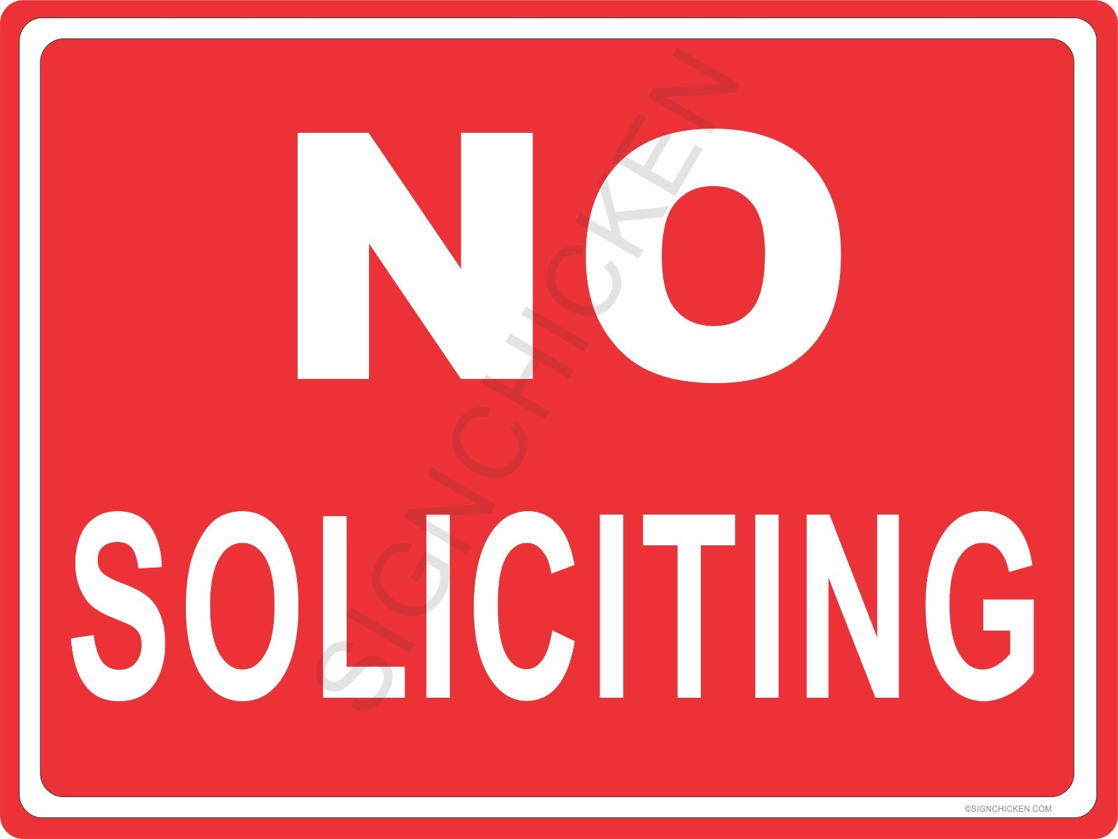 NO SOLICITING ALUMINUM SIGN store- retail, business signs, signage, office sign
