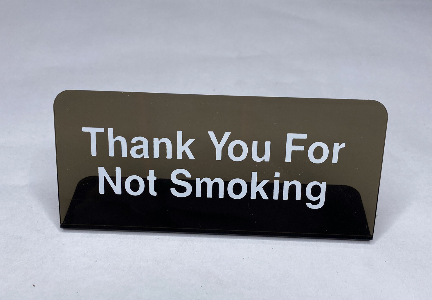 Desk Counter Table Sign “Thank you for not Smoking” 4 1/2″ x 2″ New