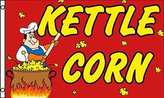 High Quality Kettle Corn Polyester Flag Banner Sign | 3’x 5′ | All Weather