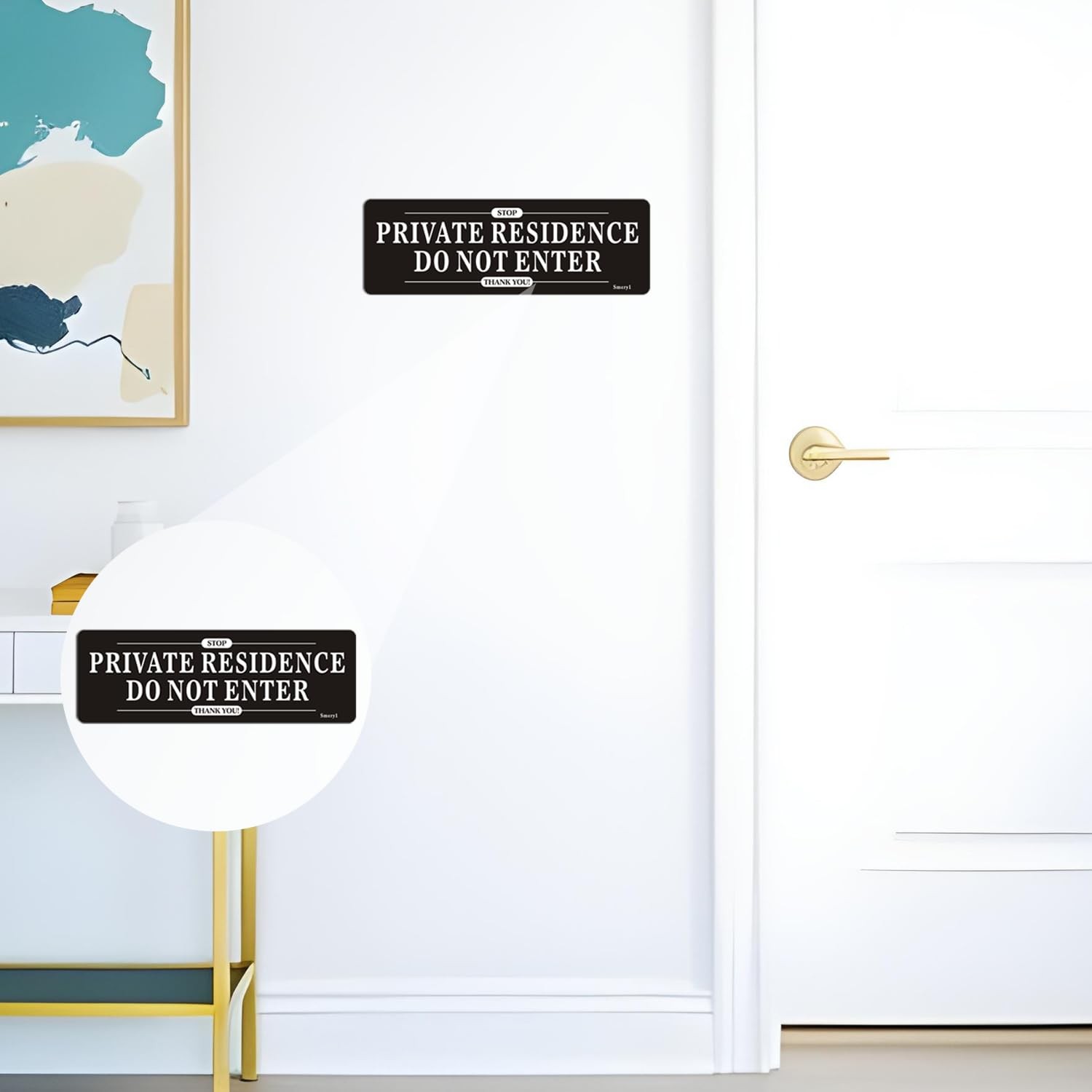 Private Residence Do Not Enter Signs With Self-Adhesive Backing