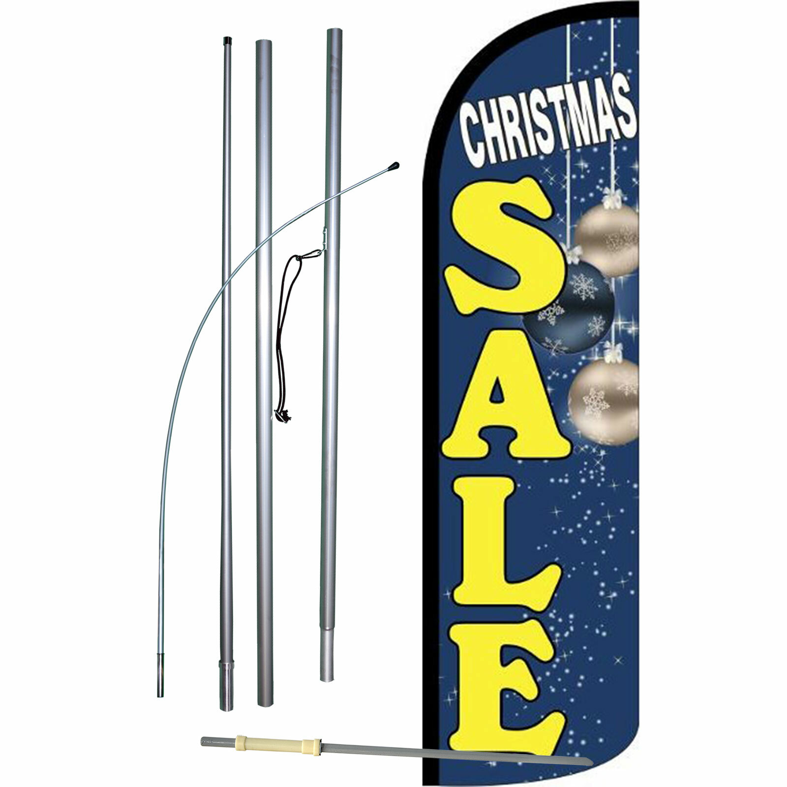 Christmas Sale Flag Flutter Feather Banner Swooper ExtraWide Windless Bundle Kit