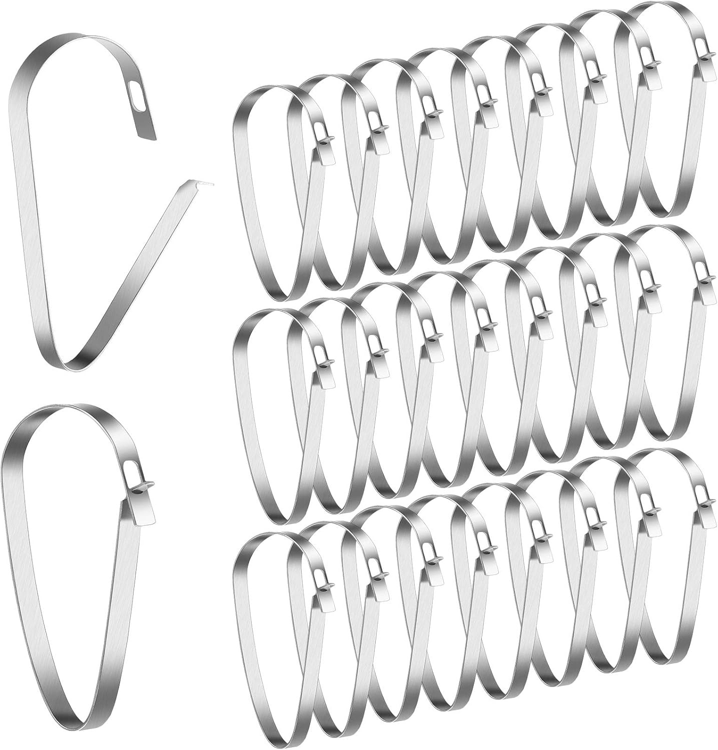 Amylove 30 Pcs Real Estate Sign Rider Clips Hanging Stainless Steel Sign Rider C