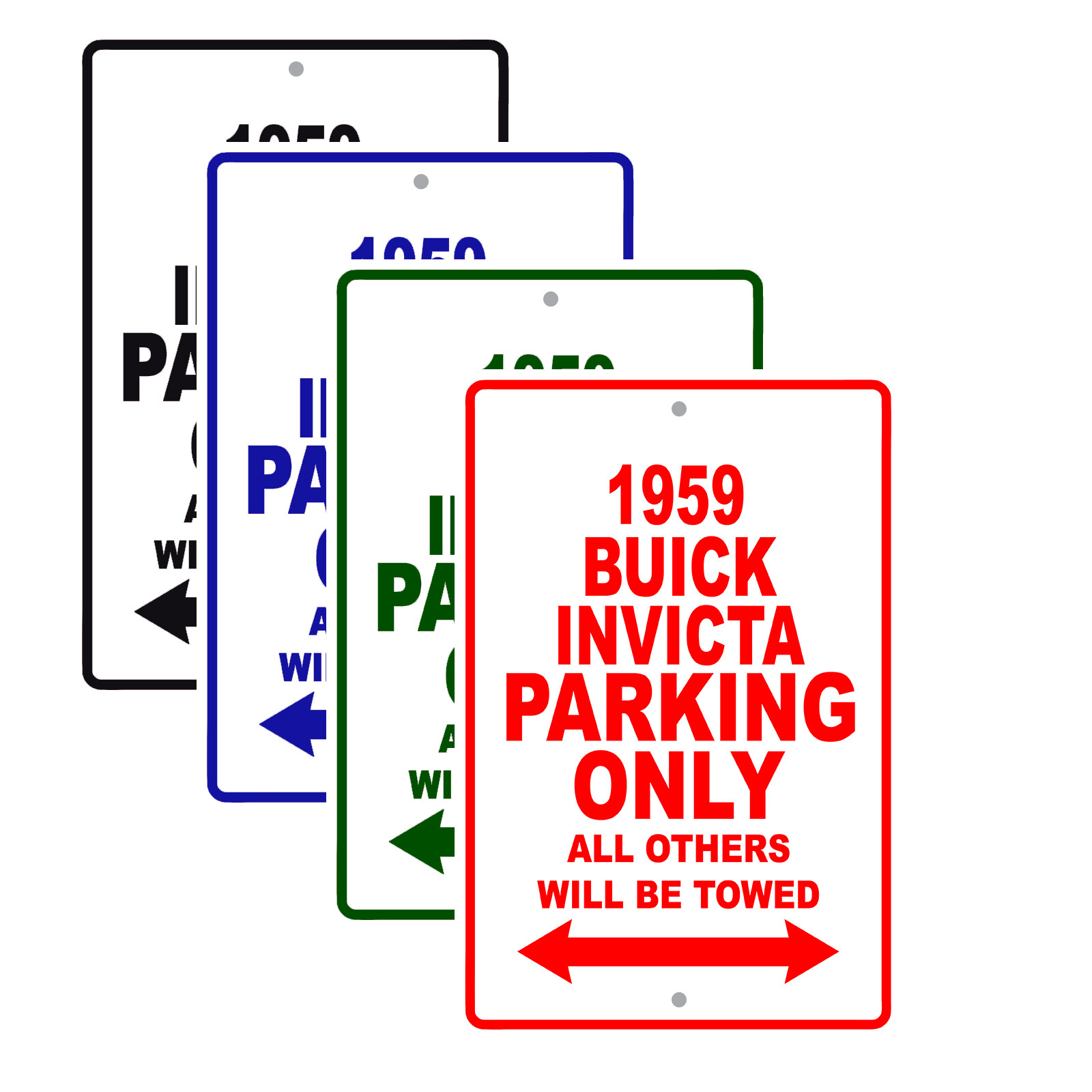 1959 Buick Invicta Parking Only Reserved Parking Notice Décor Aluminum Tin Sign