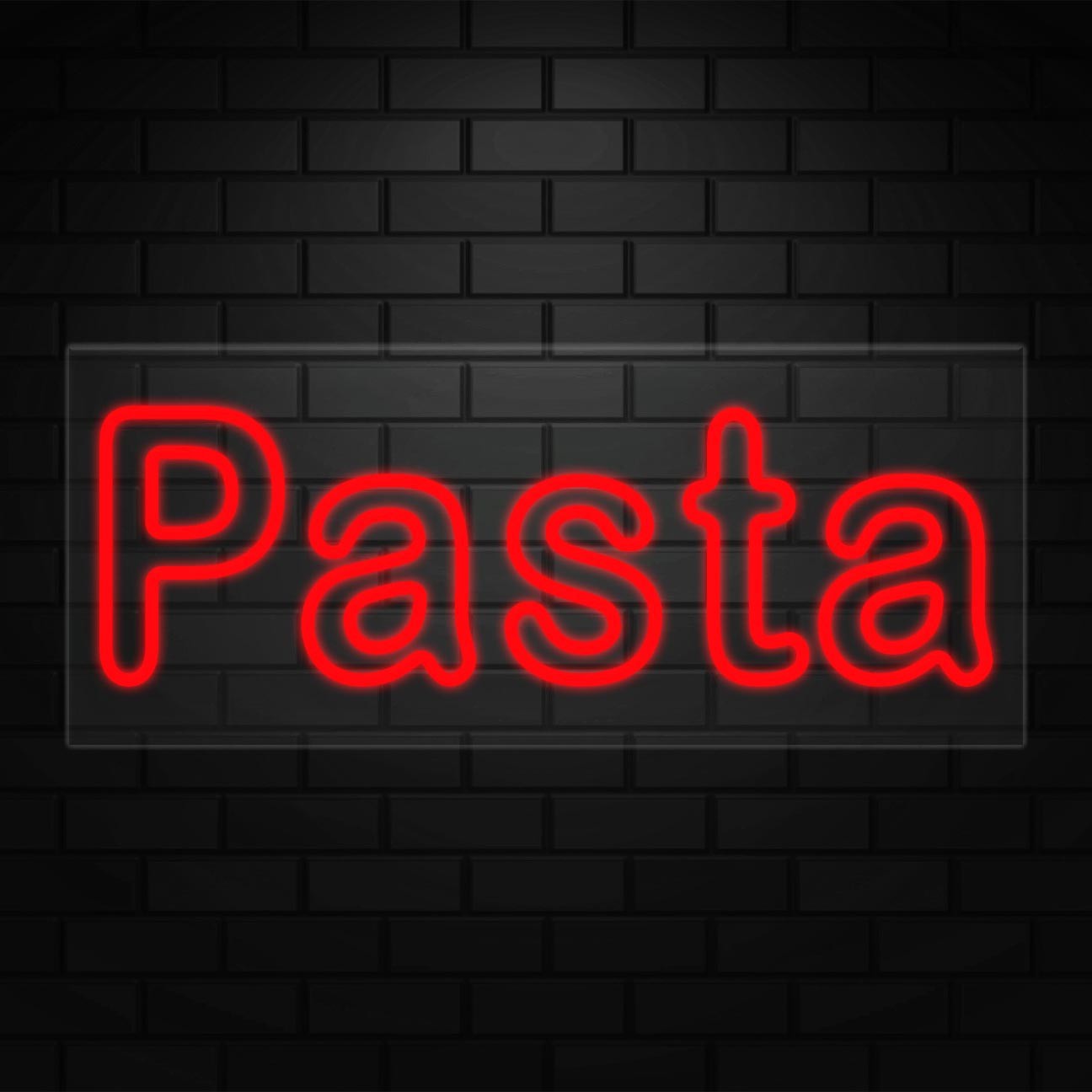 Pasta Sign for Window/Wall Displays | LED Flex Neon | 32″W x 13″H x 1″D
