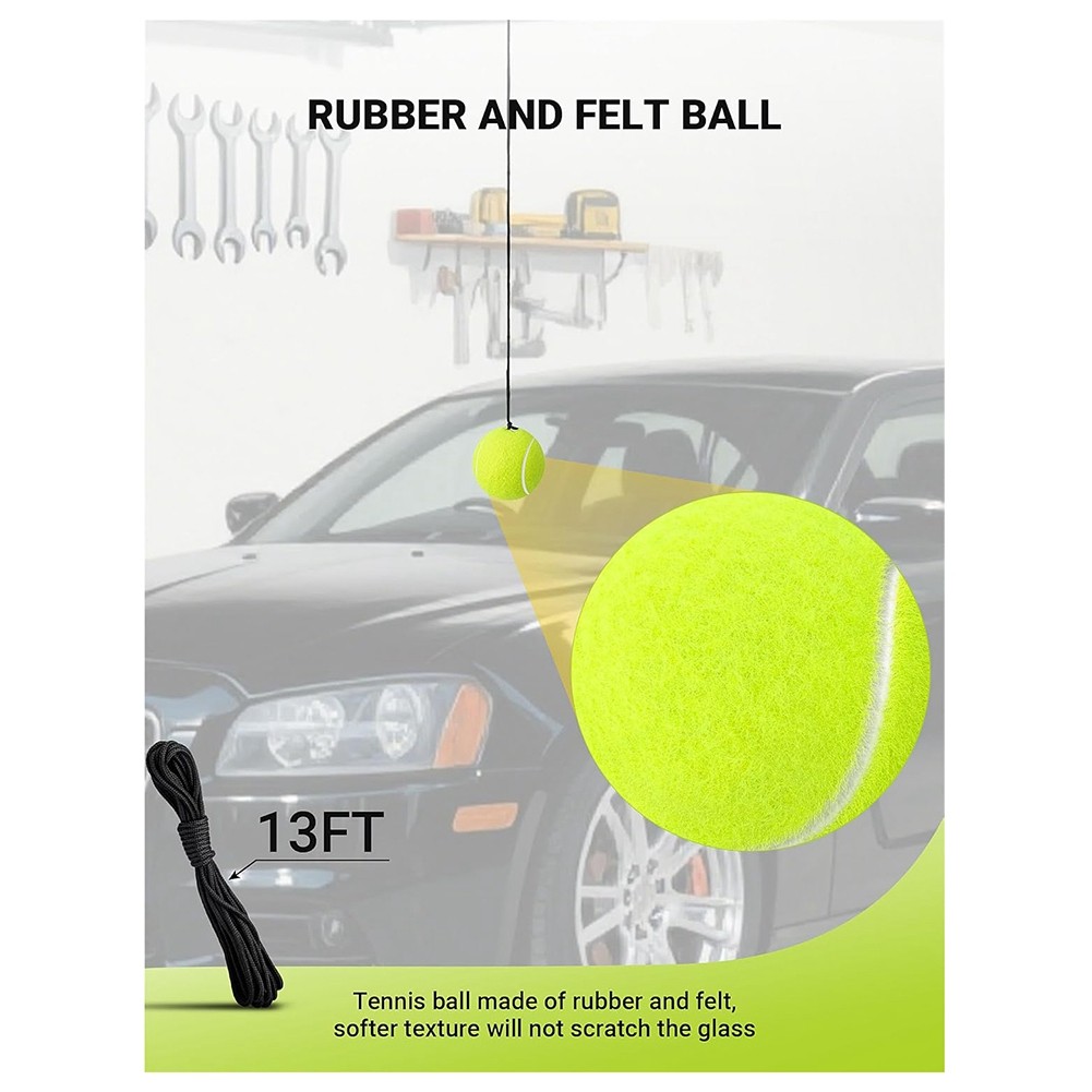 2 Packs Tennis Garage Parking Aid with Non-Elastic String, Precise Garage9778