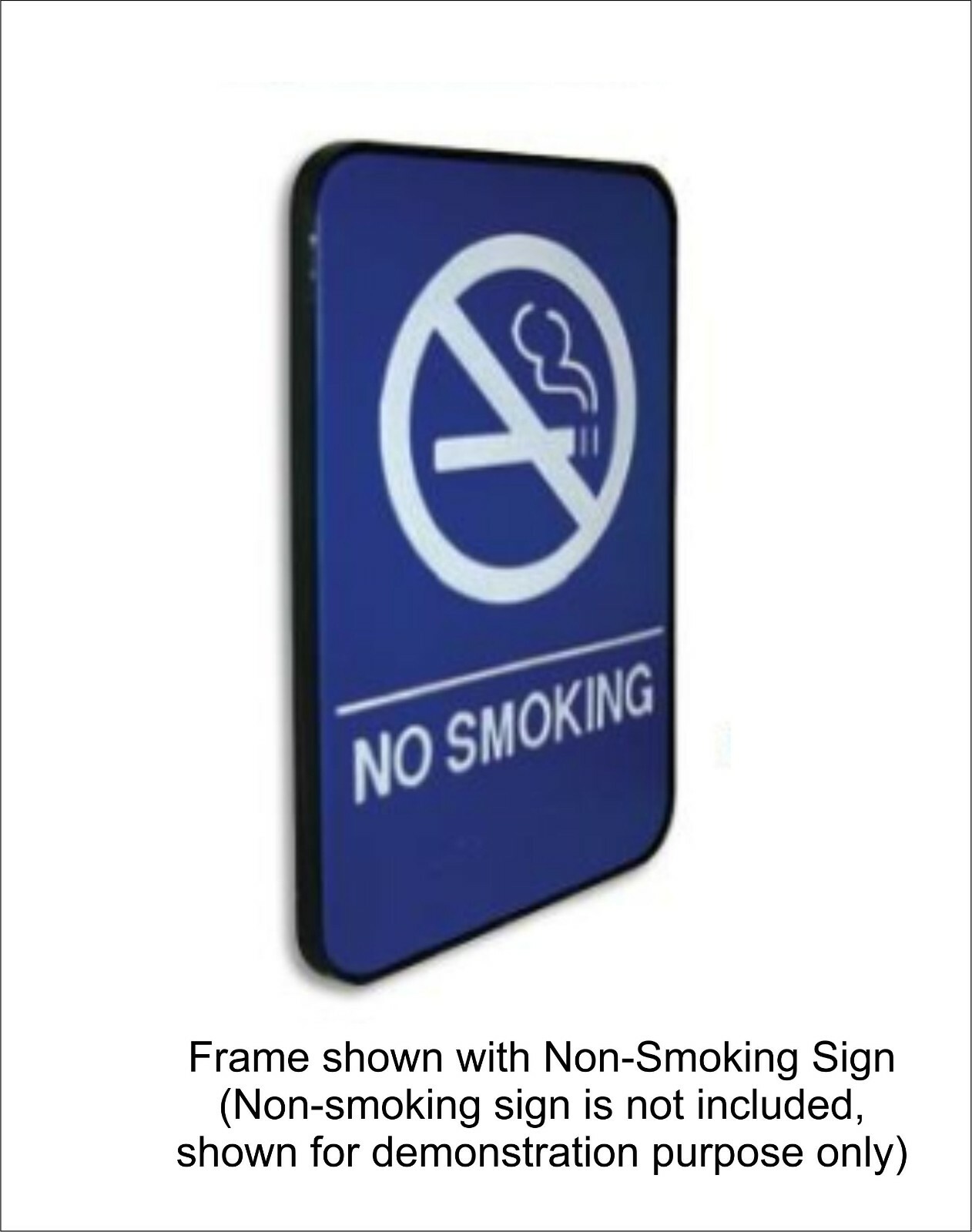 ADA Sign Frame with screws, Black, to be used with both Blue & Black signs