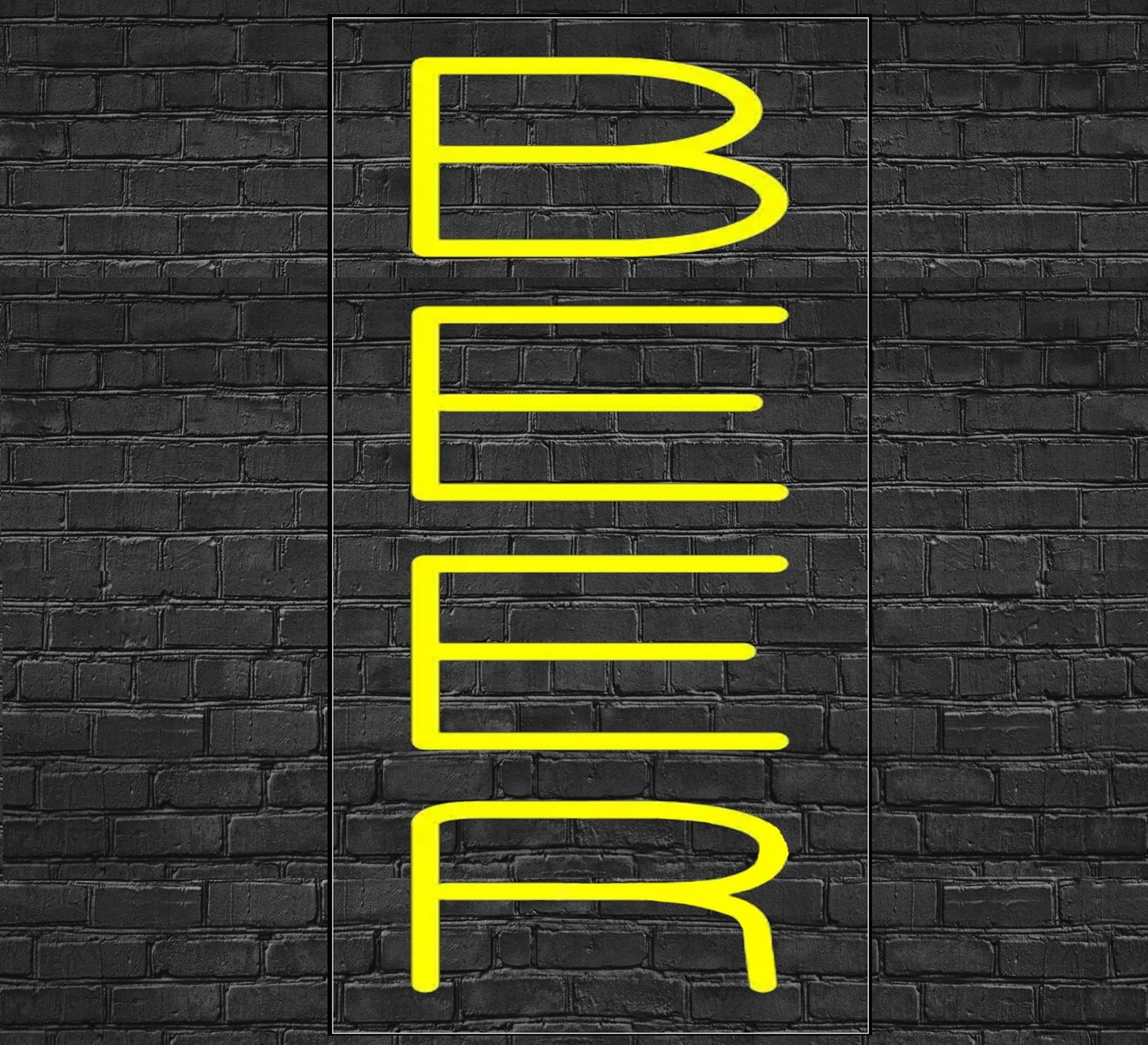Beer Sign for Window/Wall Displays | LED Flex Neon | 13″W x 32″H x 1″D