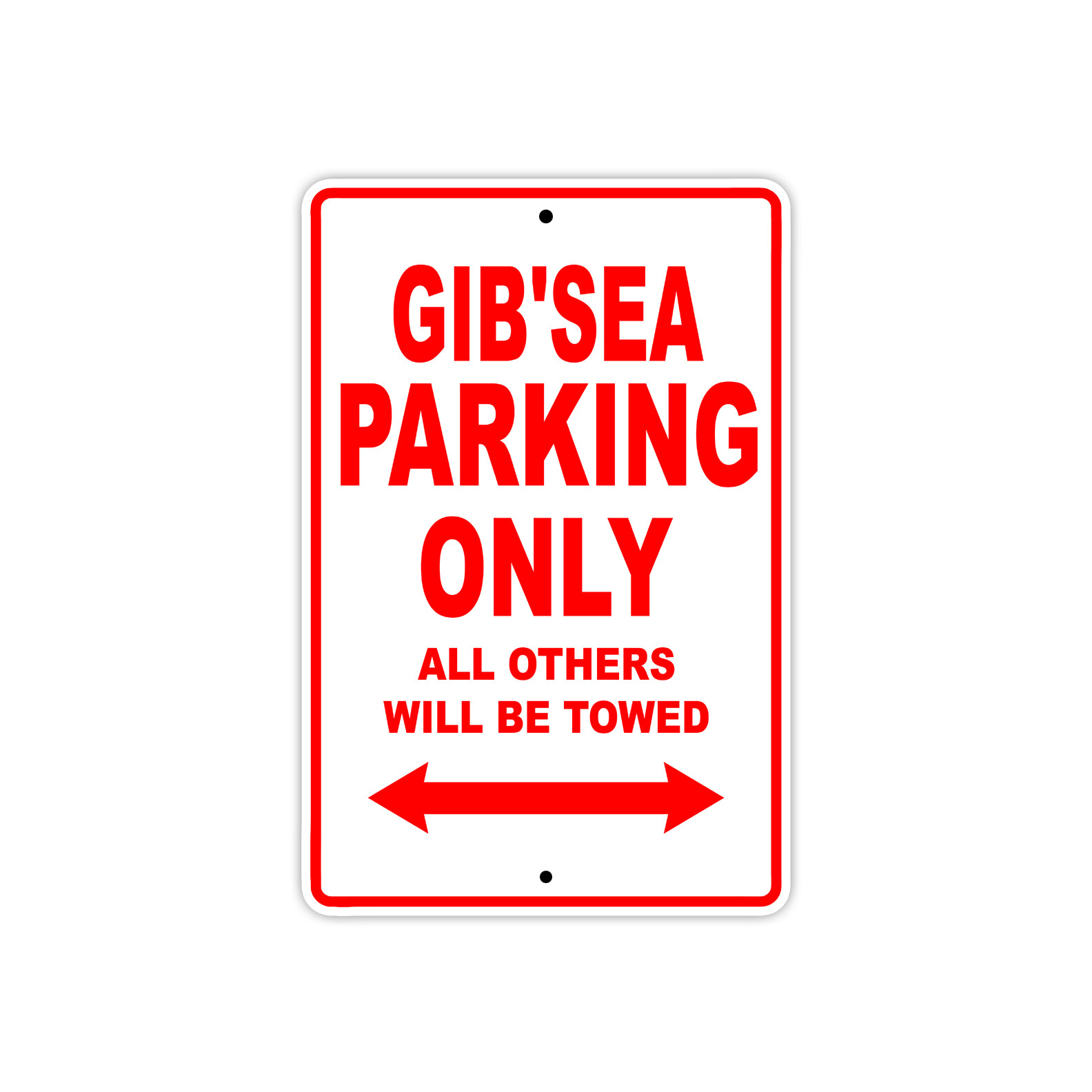 Gib’sea Parking Only Boat Ship Yacht Marina Lake Dock Aluminum Metal Tin Sign
