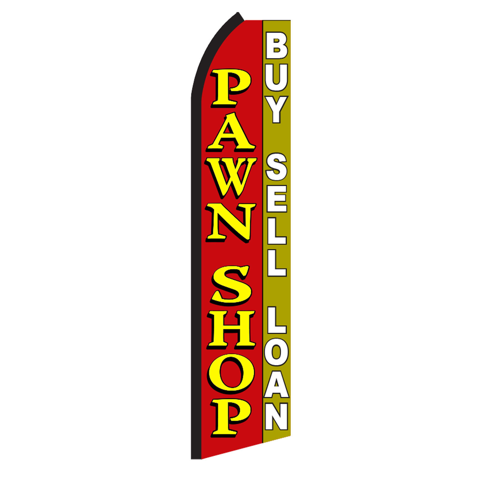 Pawn Shop Flag Flutter Feather Banner Swooper