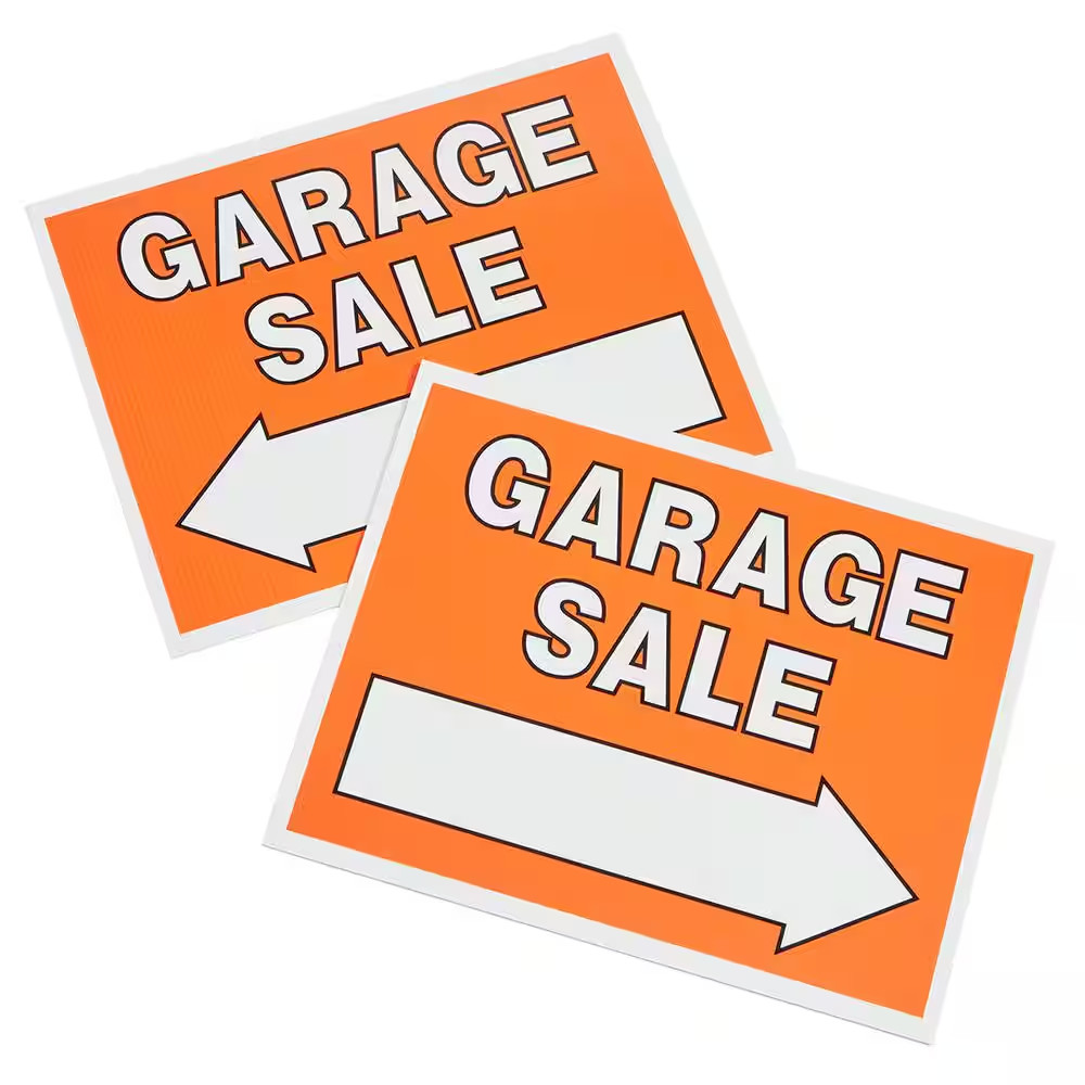 Everbilt Garage Sale Sign Kit 614 Piece Yard Signs Price Stickers with Stands