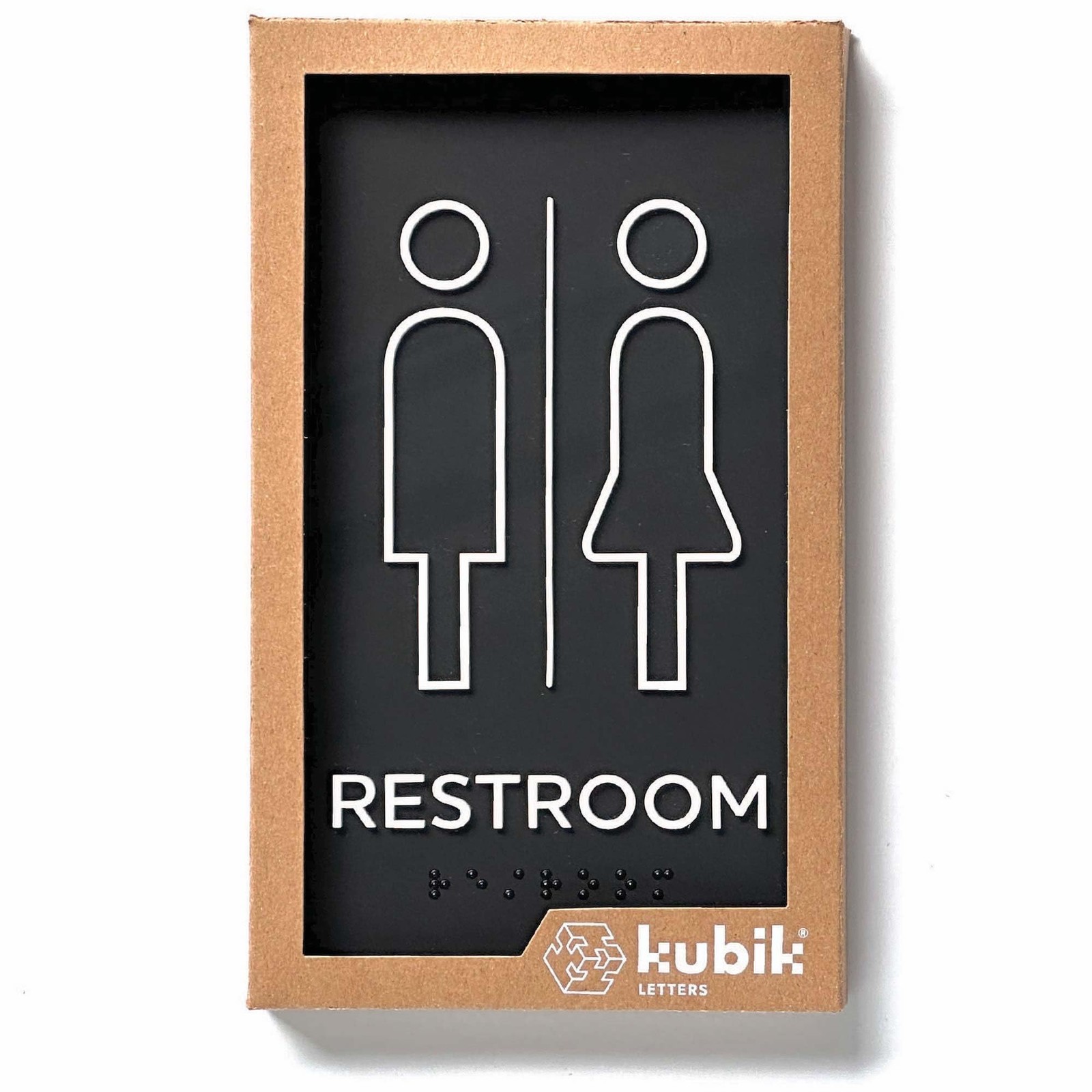 Premium All Gender Restroom Sign Unisex Bathroom Door Toilet Sign Modern