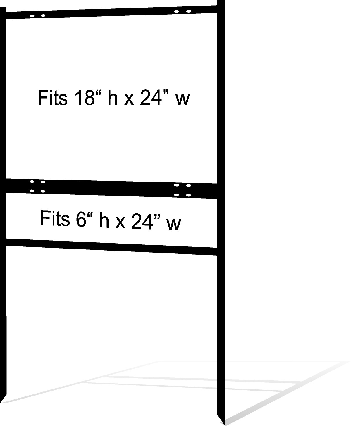 Real Estate Yard Sign Metal Frame, 18 x 24 Slide-In (1) Rider, Black (Pack of 1)