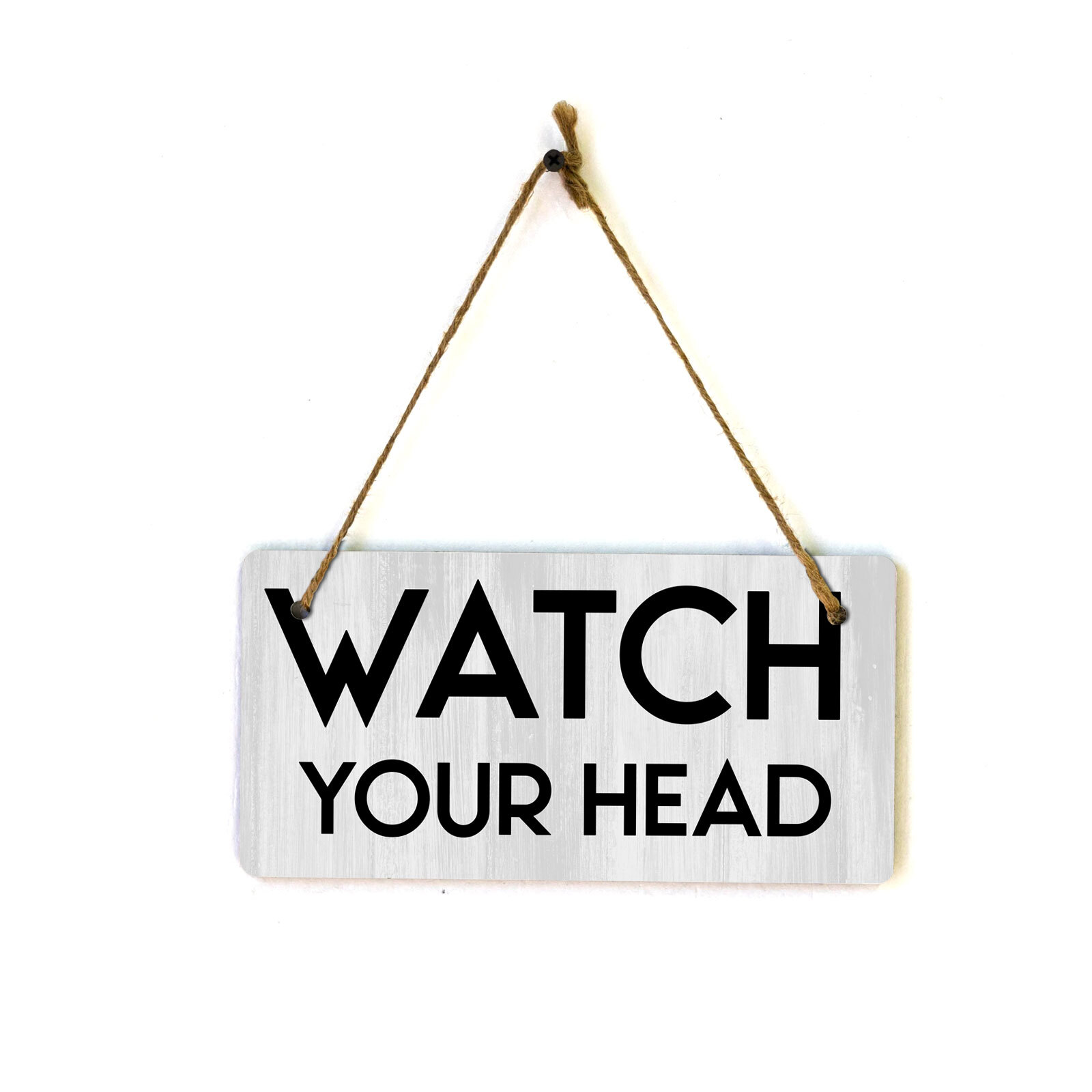 Watch Your Head 5×10 Hanging Plus Wall or Door Sign | Public Spaces Decor