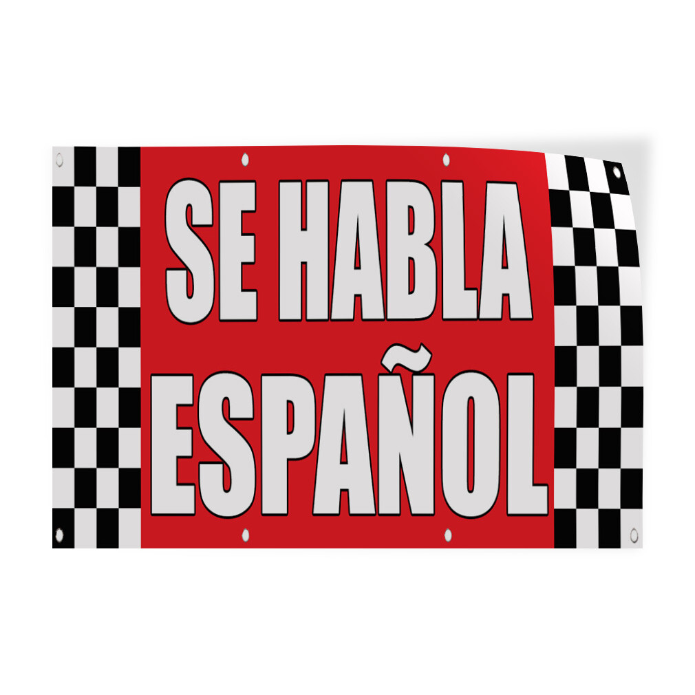 Decal Stickers Se Habla Espanol Auto Body Shop Car Repair A Store Sign Label