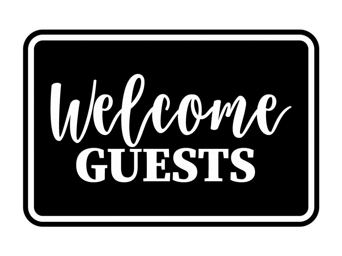 Signs ByLITA Classic Framed, Welcome Guests Wall or Door Sign