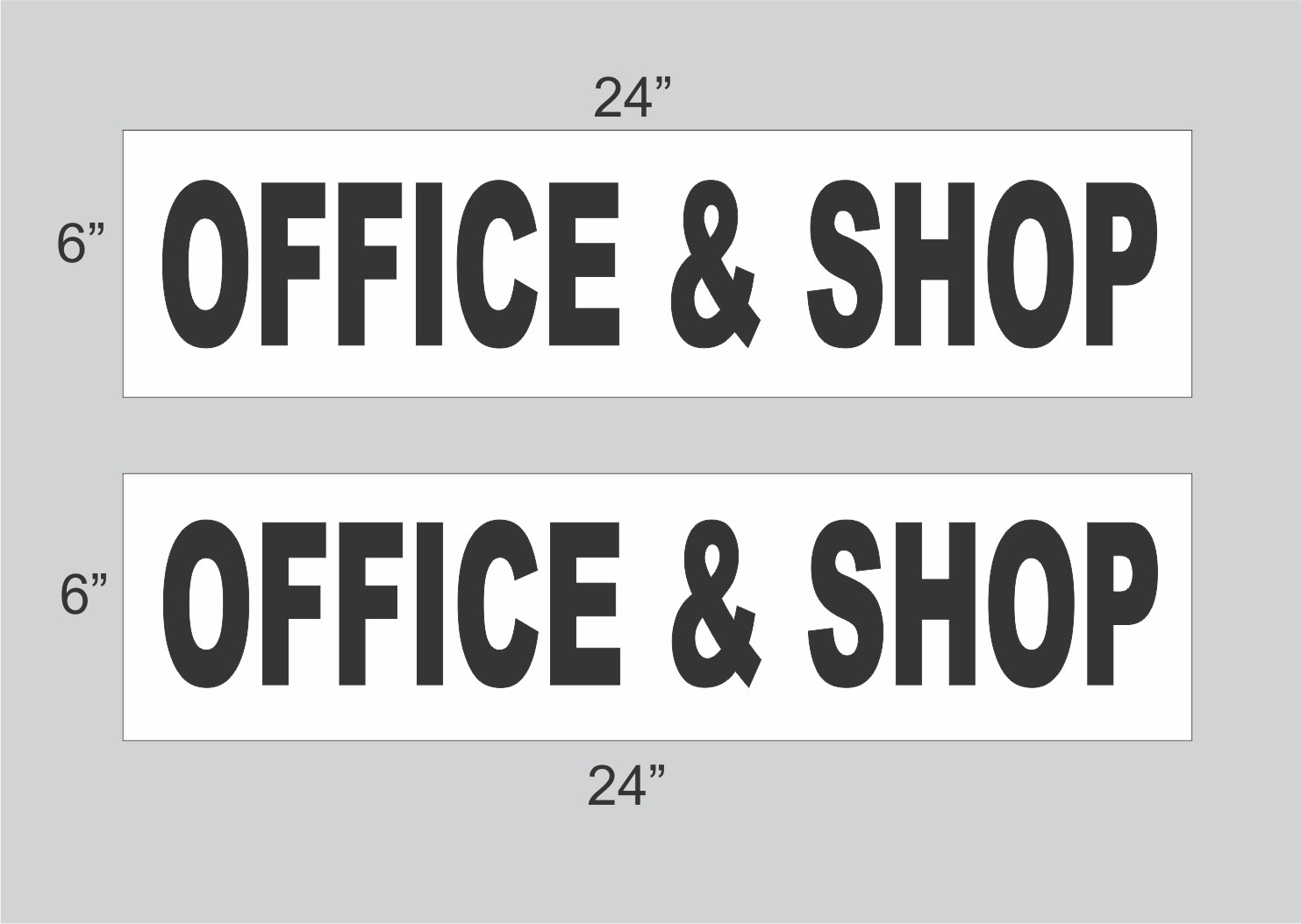 OFFICE & SHOP Black 6″x24″ REAL ESTATE RIDER SIGNS Buy 1 Get 1 FREE 2 Sided