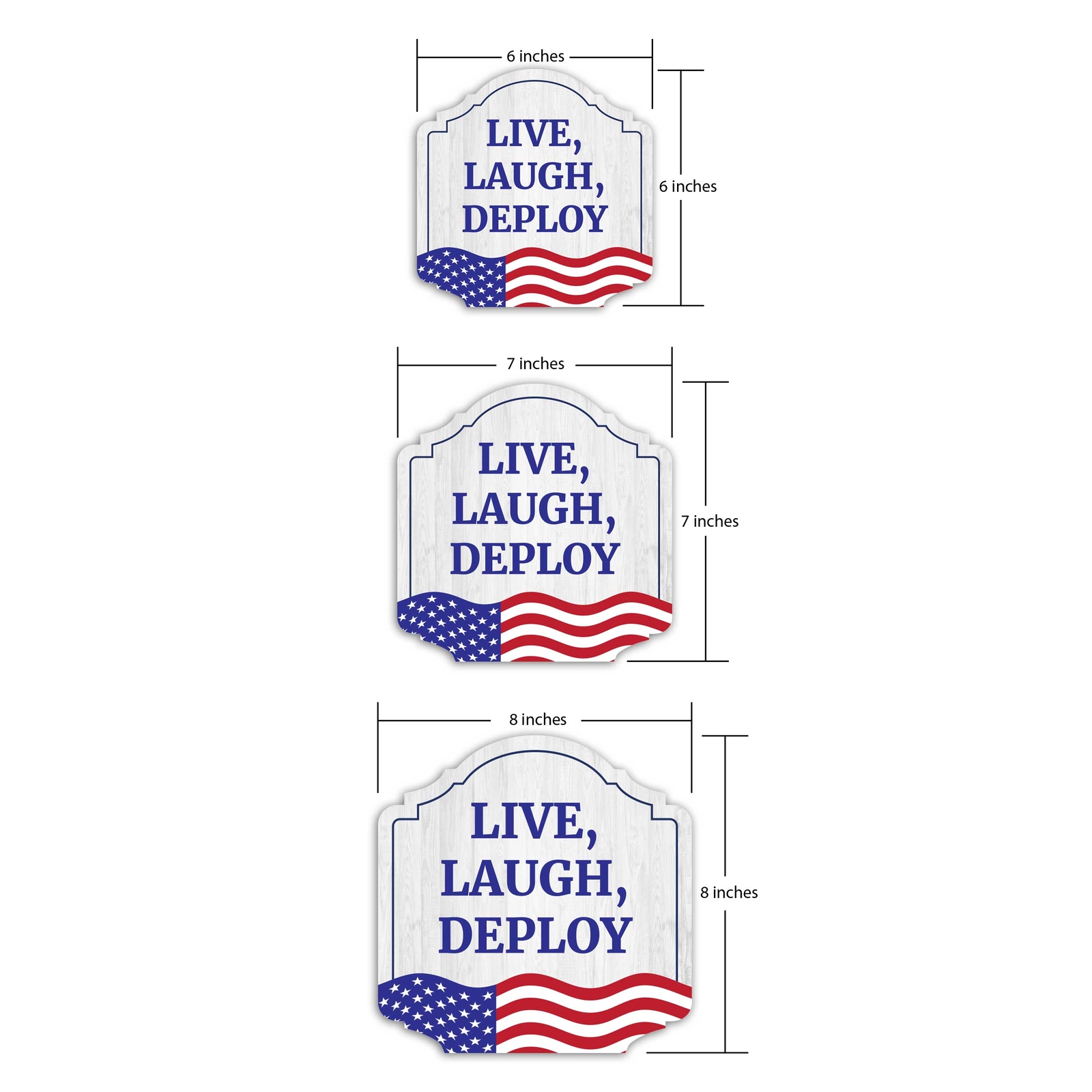 Heritage Plus Live, Laugh, Deploy Wall or Door Sign | US Military Decor