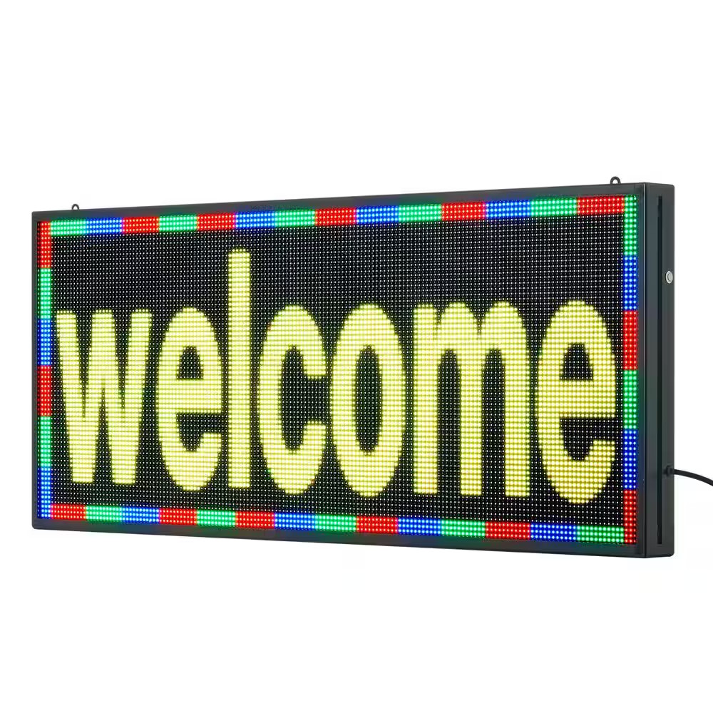 Programmable LED Sign P6 Full Color LED Scrolling Panel 40 In. X 18 In. DIY Cust