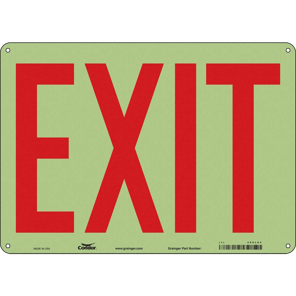 CONDOR 480L84 Safety Sign,10 inx14 in,Polyethylene 480L84
