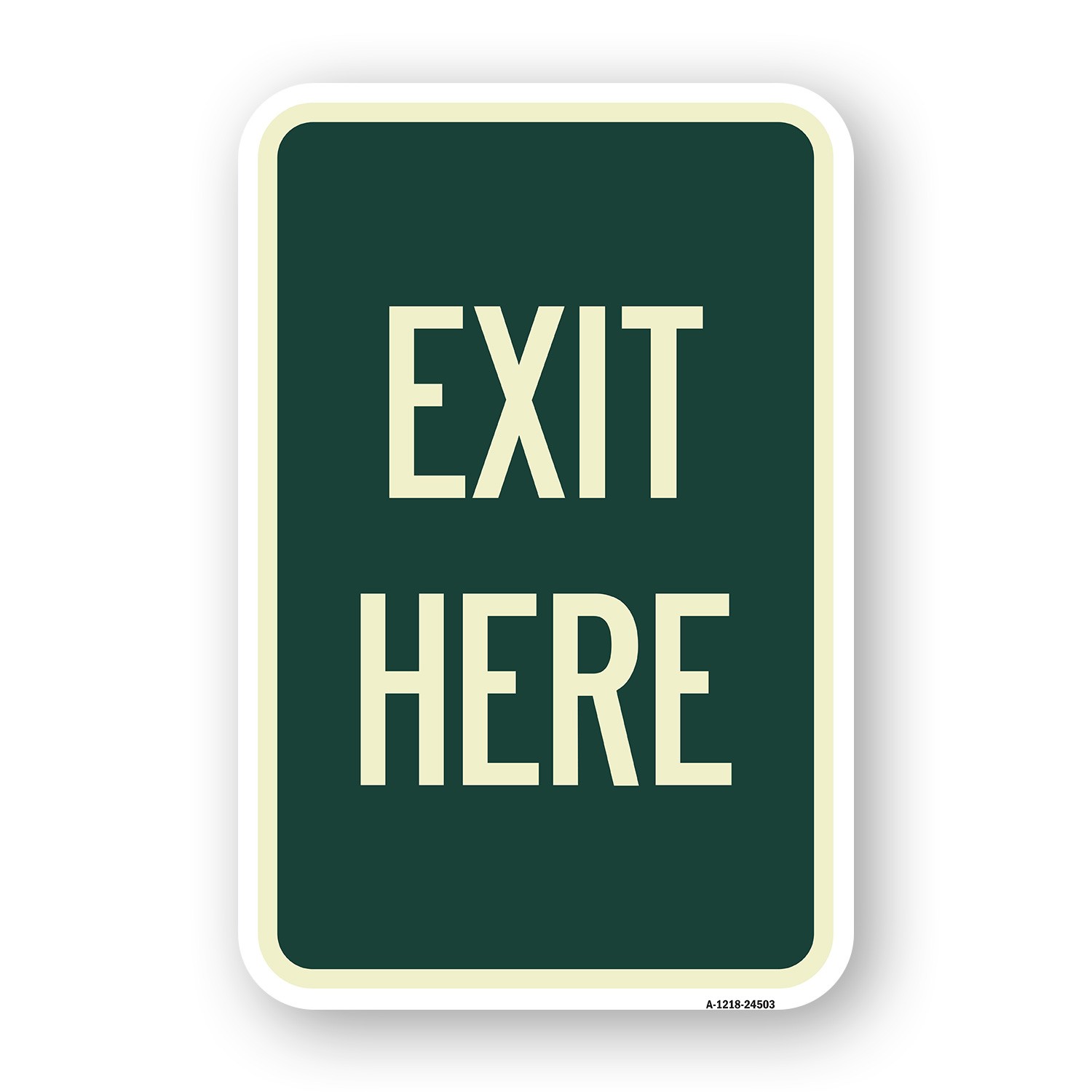 Exit Here Heavy Gauge Aluminum Parking Sign Rust Proof