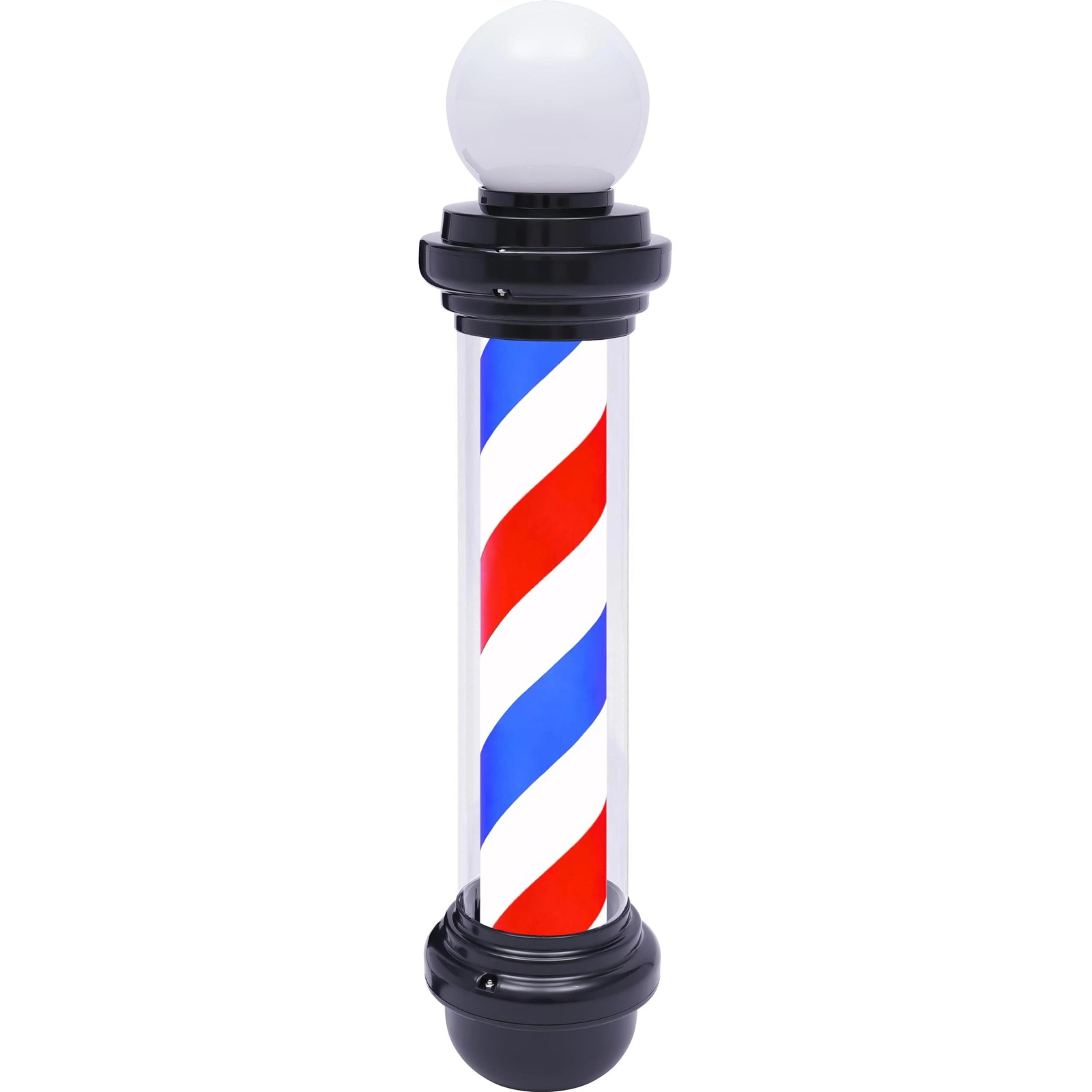 35” Red White Blue Barber Pole Light