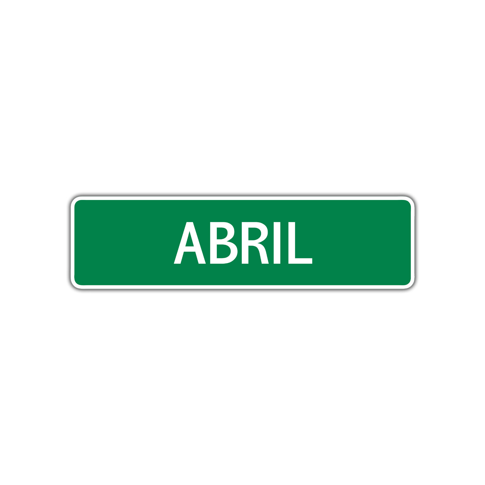 Abril Girls Name Letter Printed Label Wall Art Decor Novelty Aluminum Metal Sign