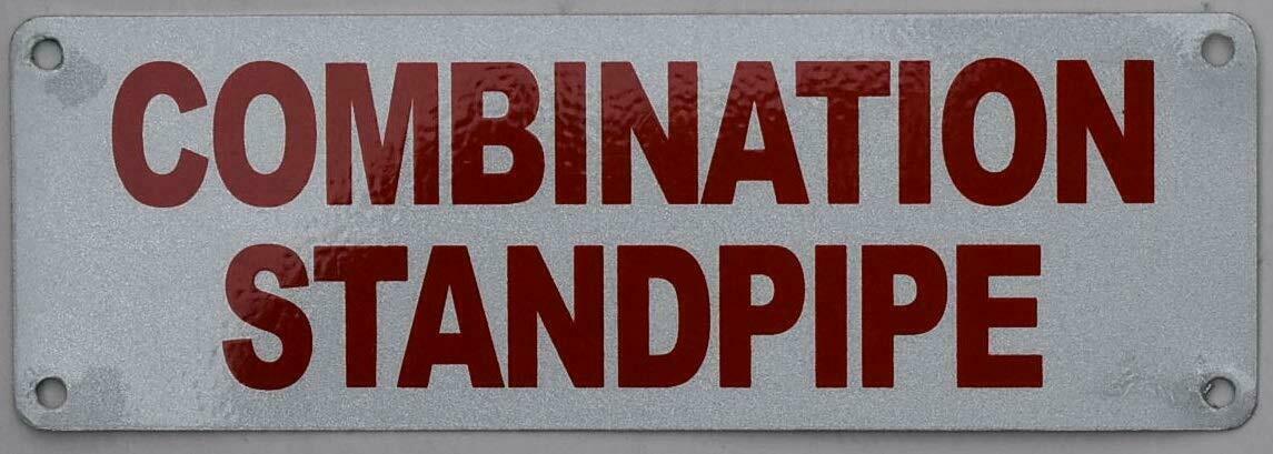 Combination Standpipe Sign (White Reflective,Aluminium 4×12)-ref0420