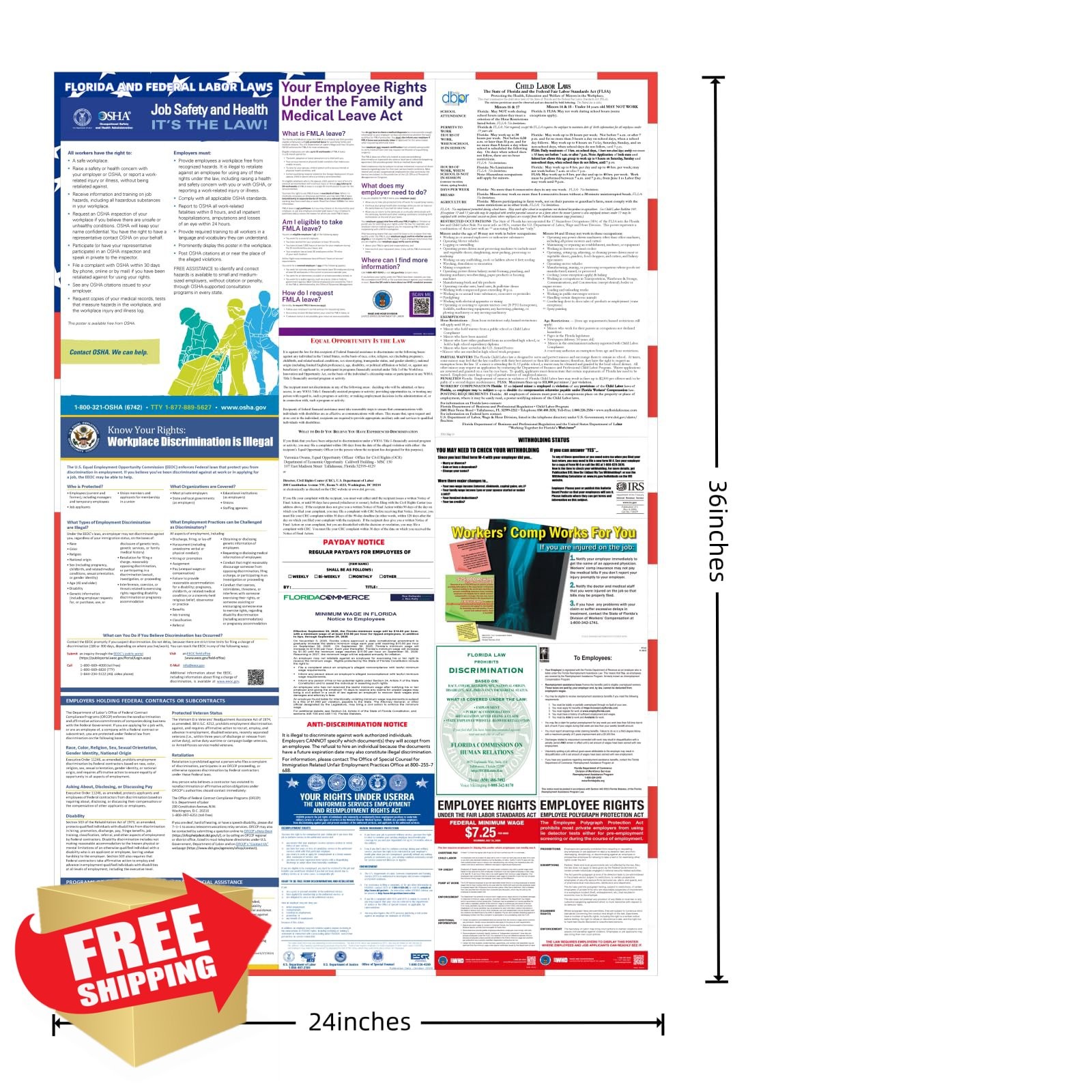 2026 Florida State and Federal Labor Law Posters – English Version – OSHA Com…