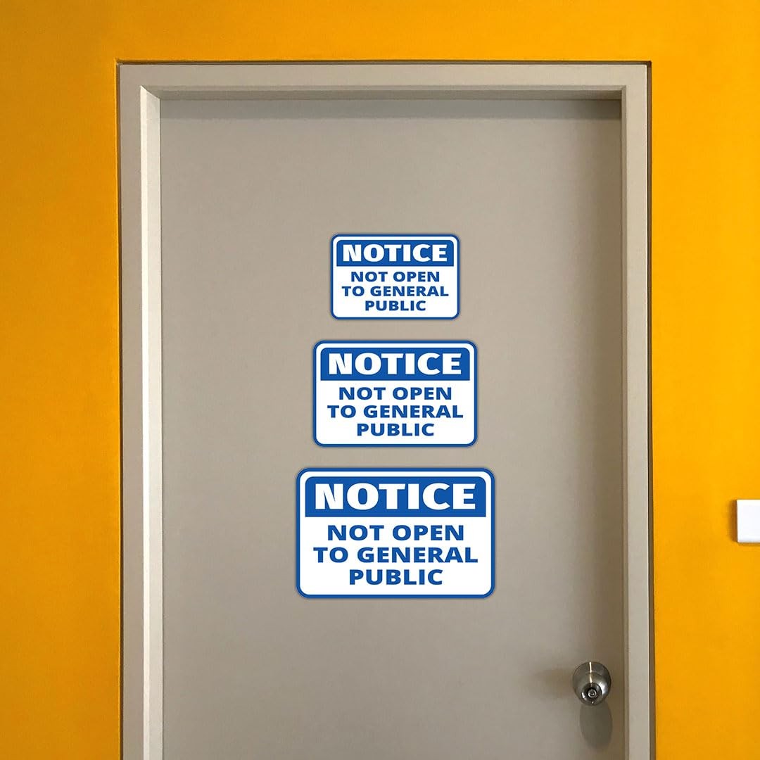 Classic Framed Plus Notice Not Open To General Public Wall or Door Sign | Wor…