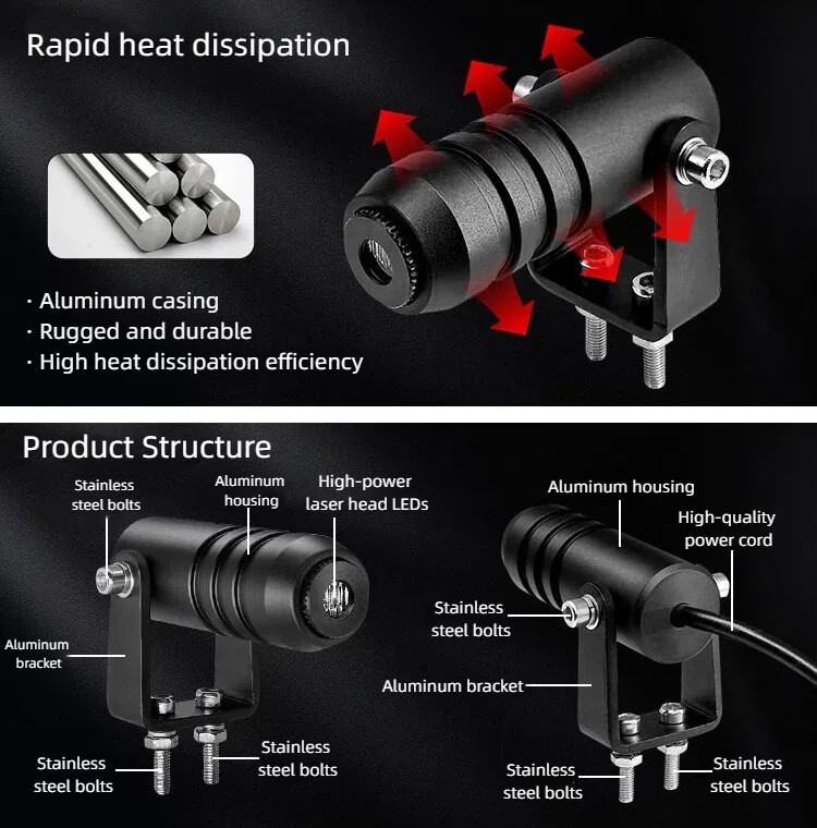 Linear Laser Guided AGV Virtual Line Warning Light Industrial Safety Projector