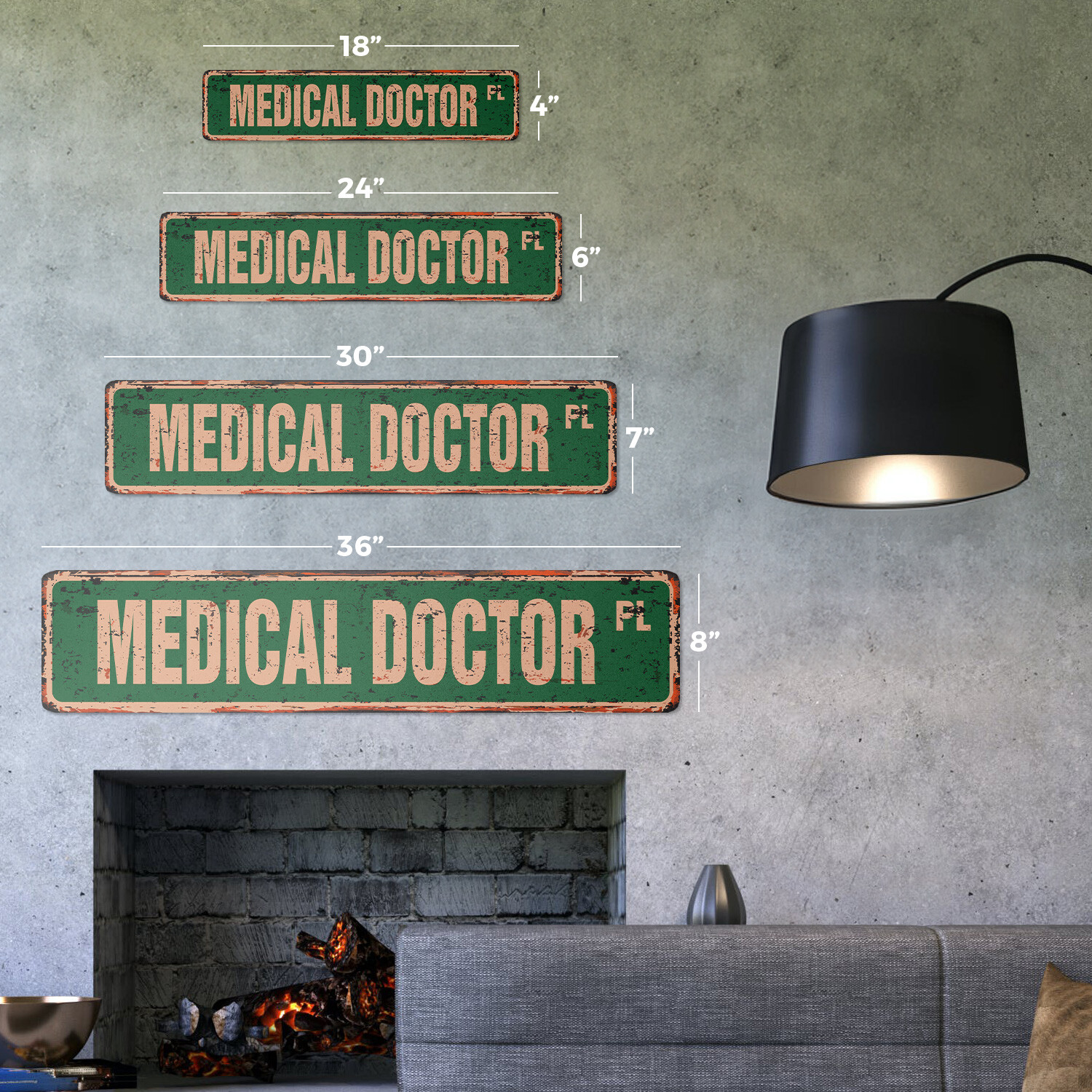 MEDICAL DOCTOR Vintage Street Sign hospital clinic emergency family cure