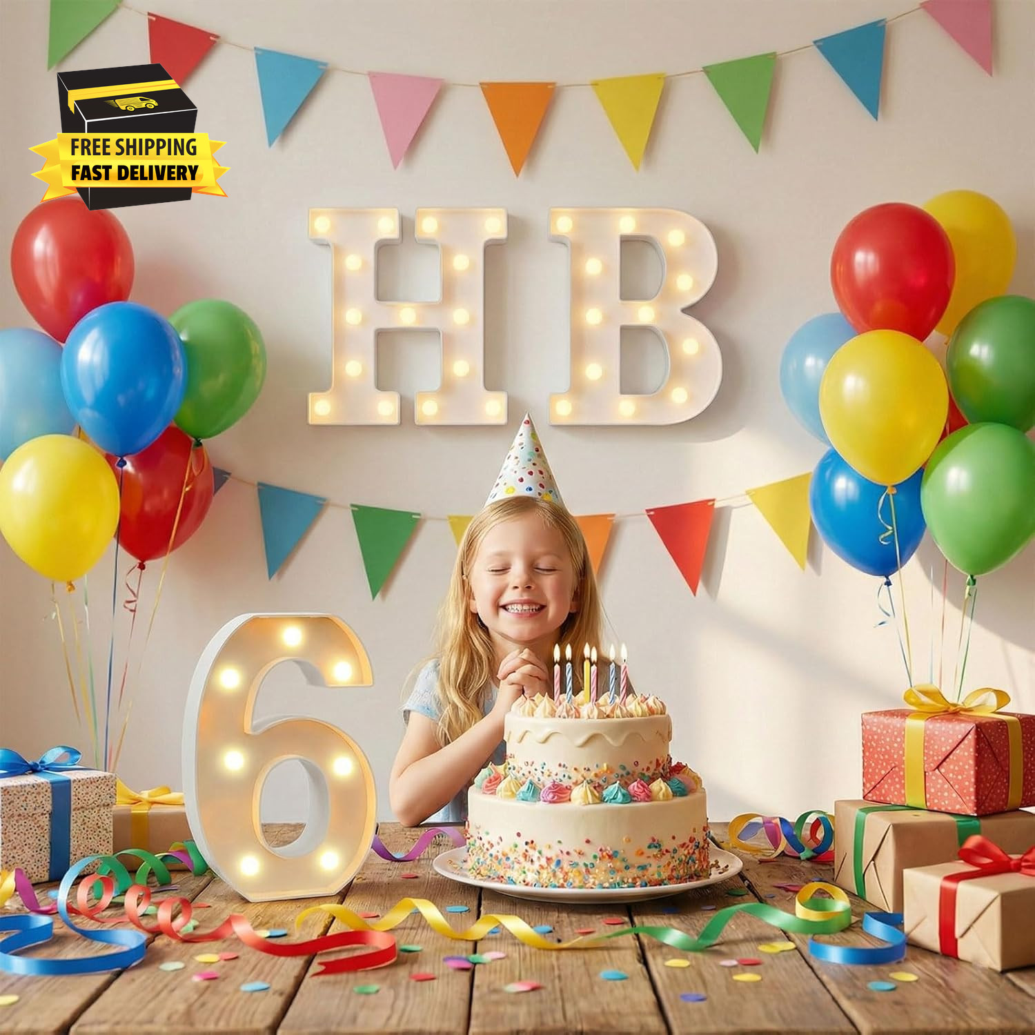 LED Marquee Light up Numbers Sign – Lighted Birthday Numbers Sign for Birthday P