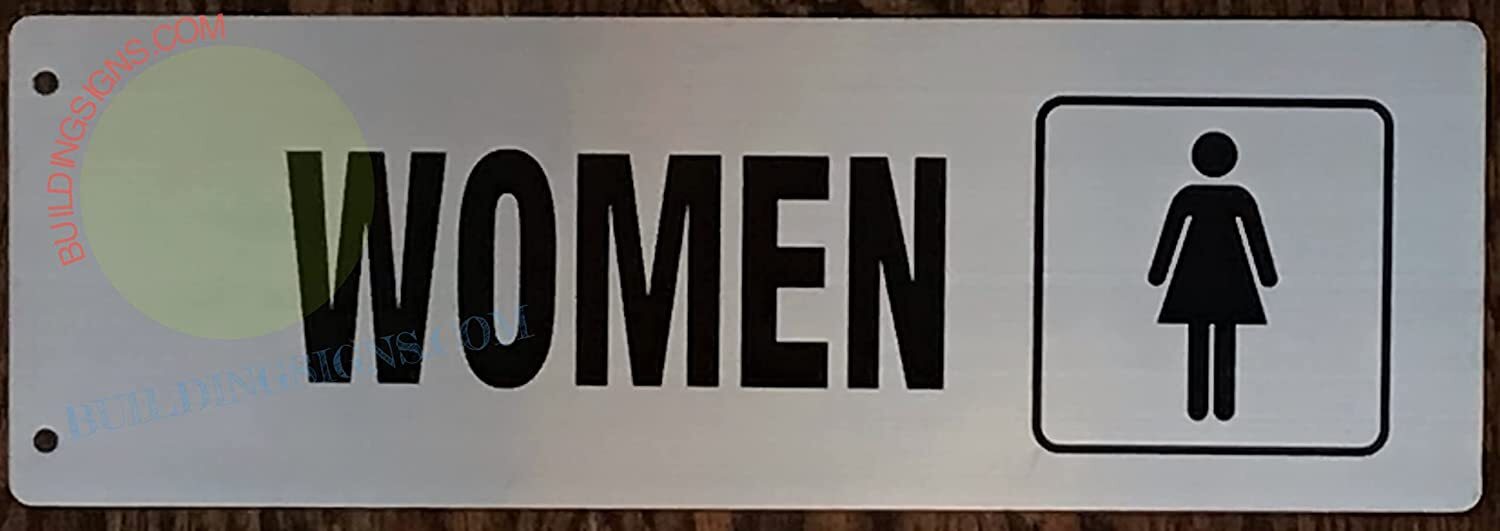 Women Restroom Sign -Two-Sided/Double Sided Projecting, Corridor-REF24-1027
