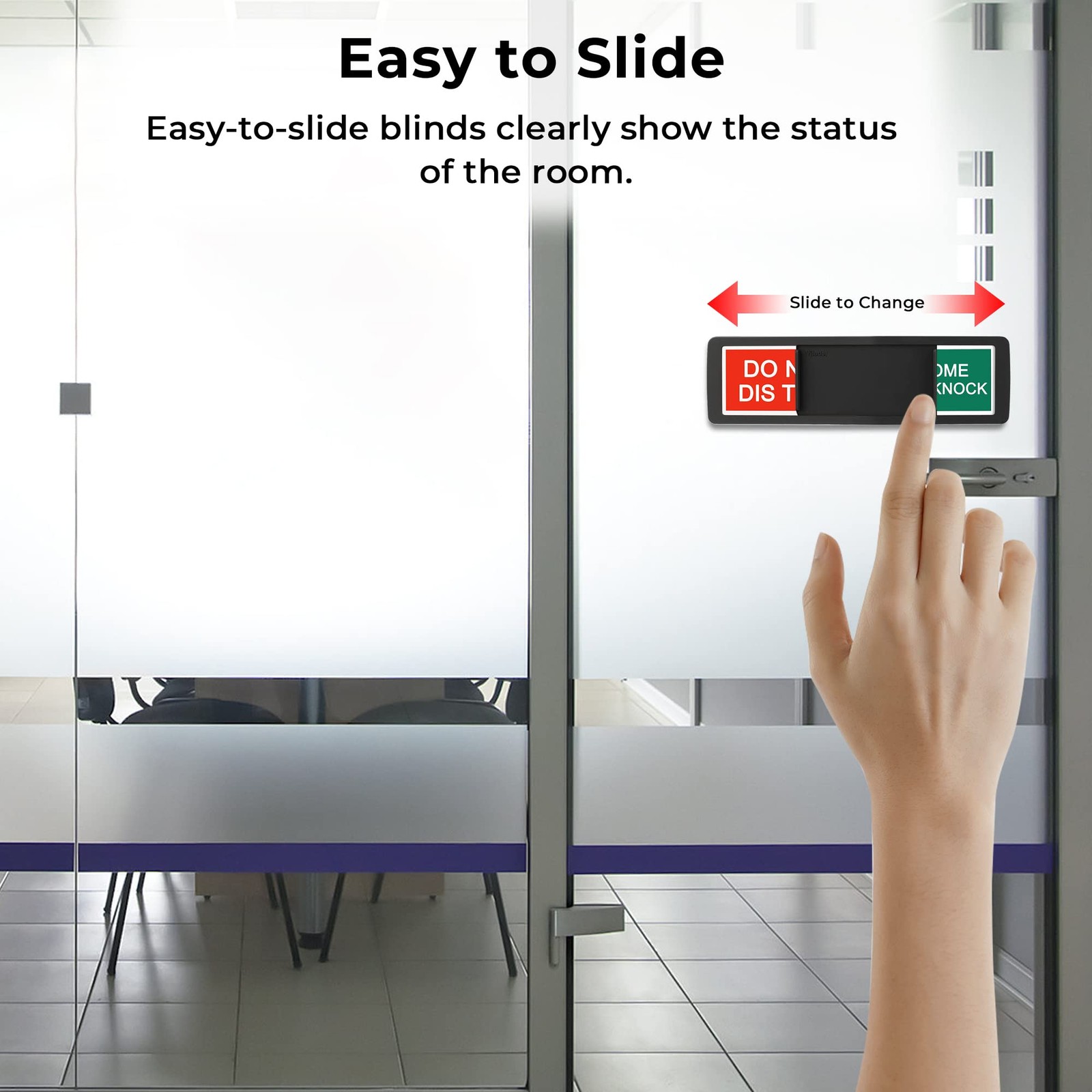 7”x2” Magnetic Privacy Indicator, Do Not Disturb Sign for Office, Vacant Oc…