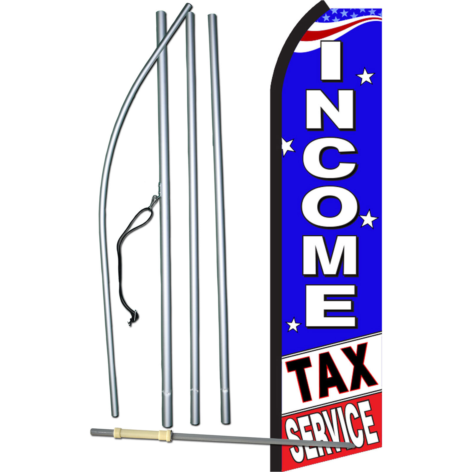 Income Tax Service Swooper Flag Kit