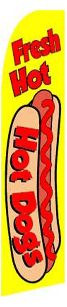 HOT DOGS Banner Flag Only Swooper Flutter Feather Bow Blade Sign