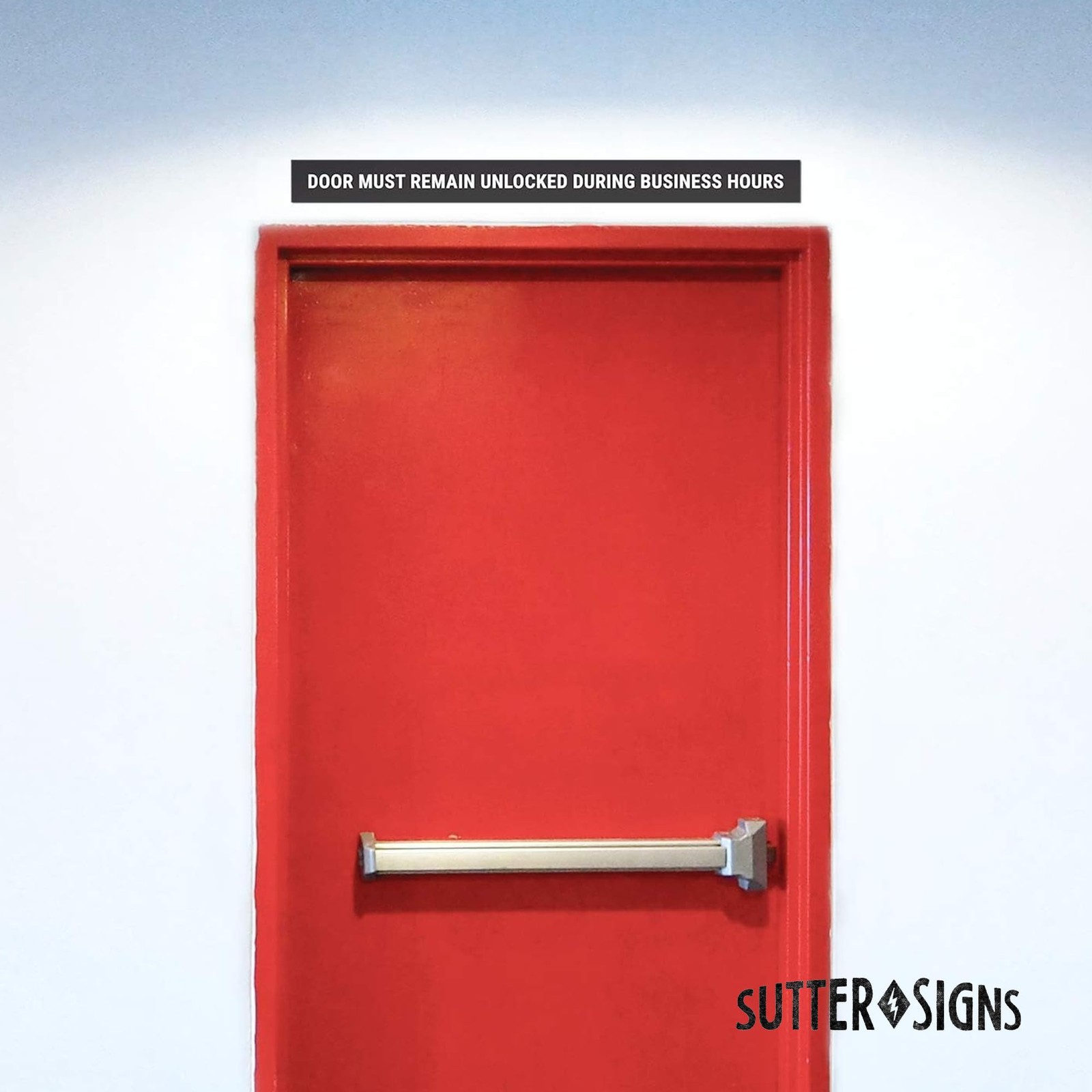 This Door To Remain Unlocked During Business Hours Sign Adhesive Decal Sticke…