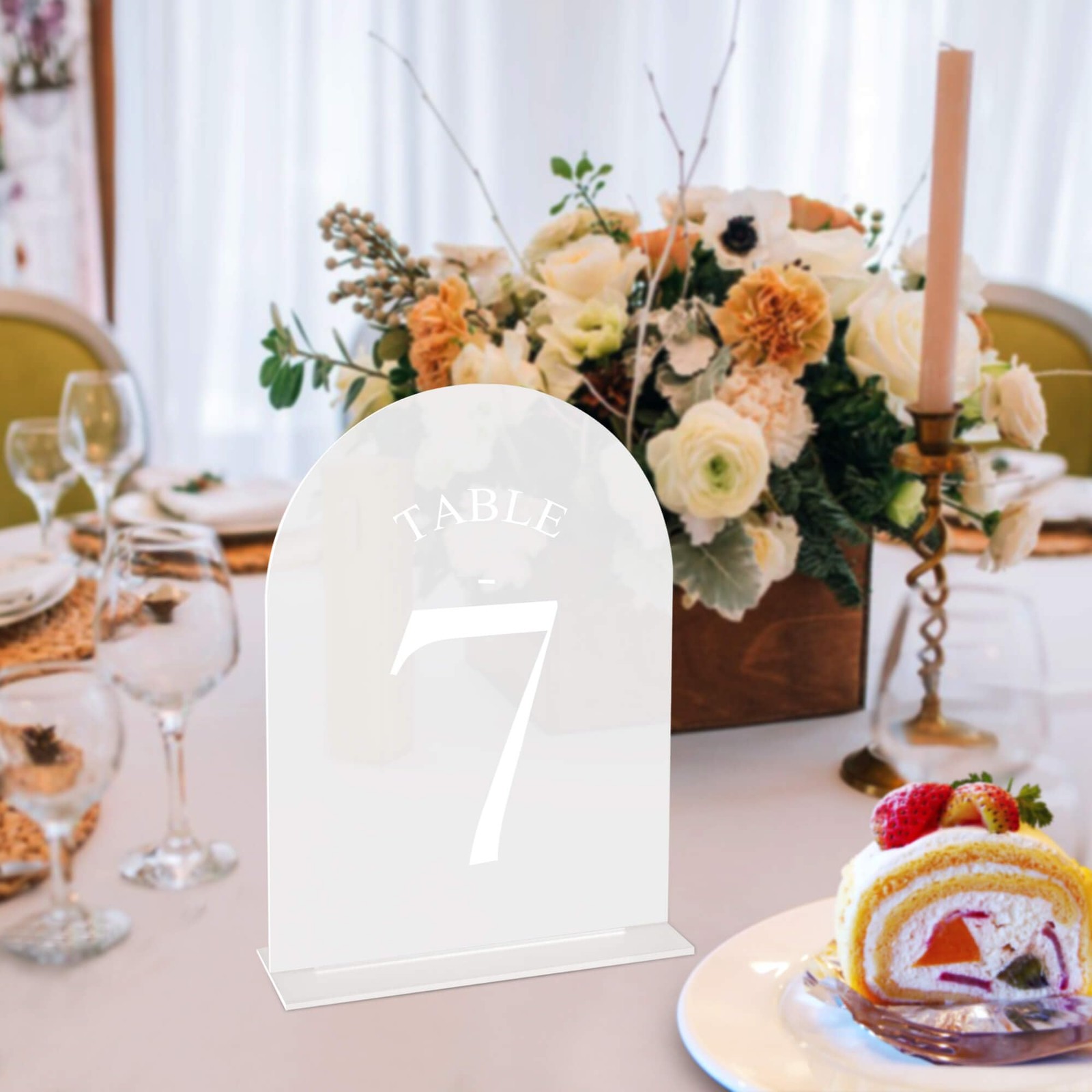 20 Pack Acrylic Table Numbers 1-20 – 5″ X 7″ Wedding Table Numbers for Recept…