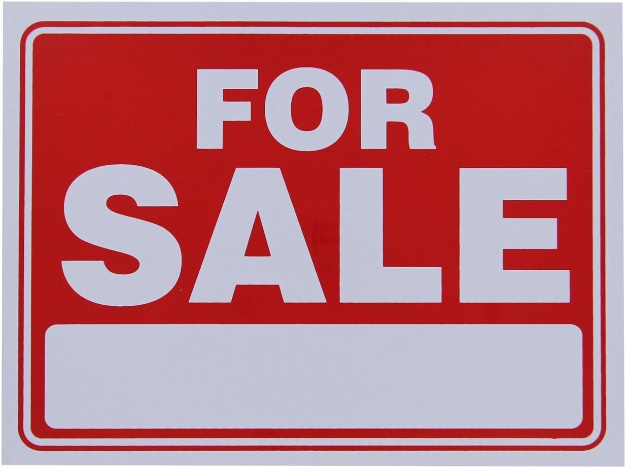for Sale Sign 9 x 12 Inch – 4 Pack