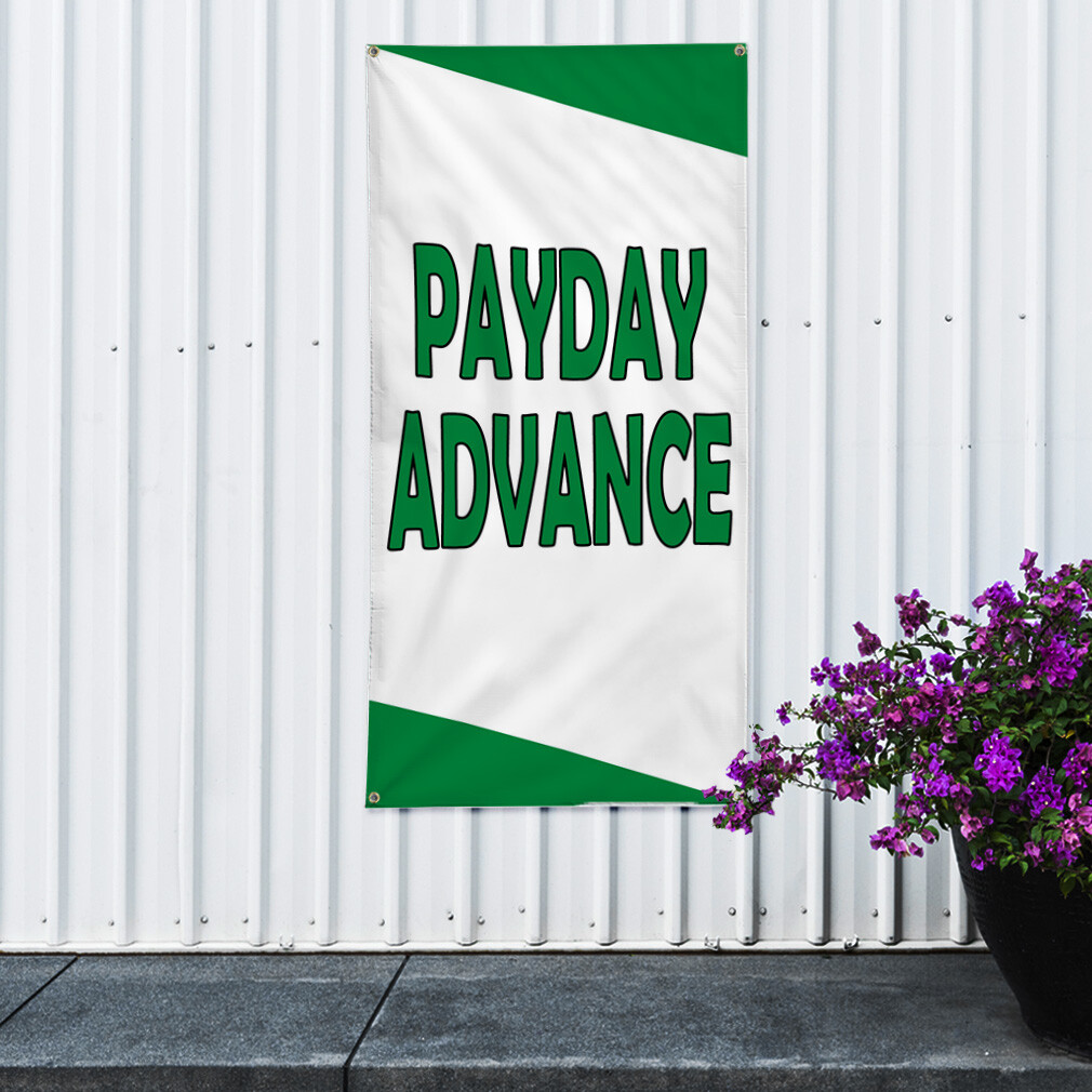 Vertical Vinyl Banner Multiple Sizes Payday Advance Business Business Outdoor