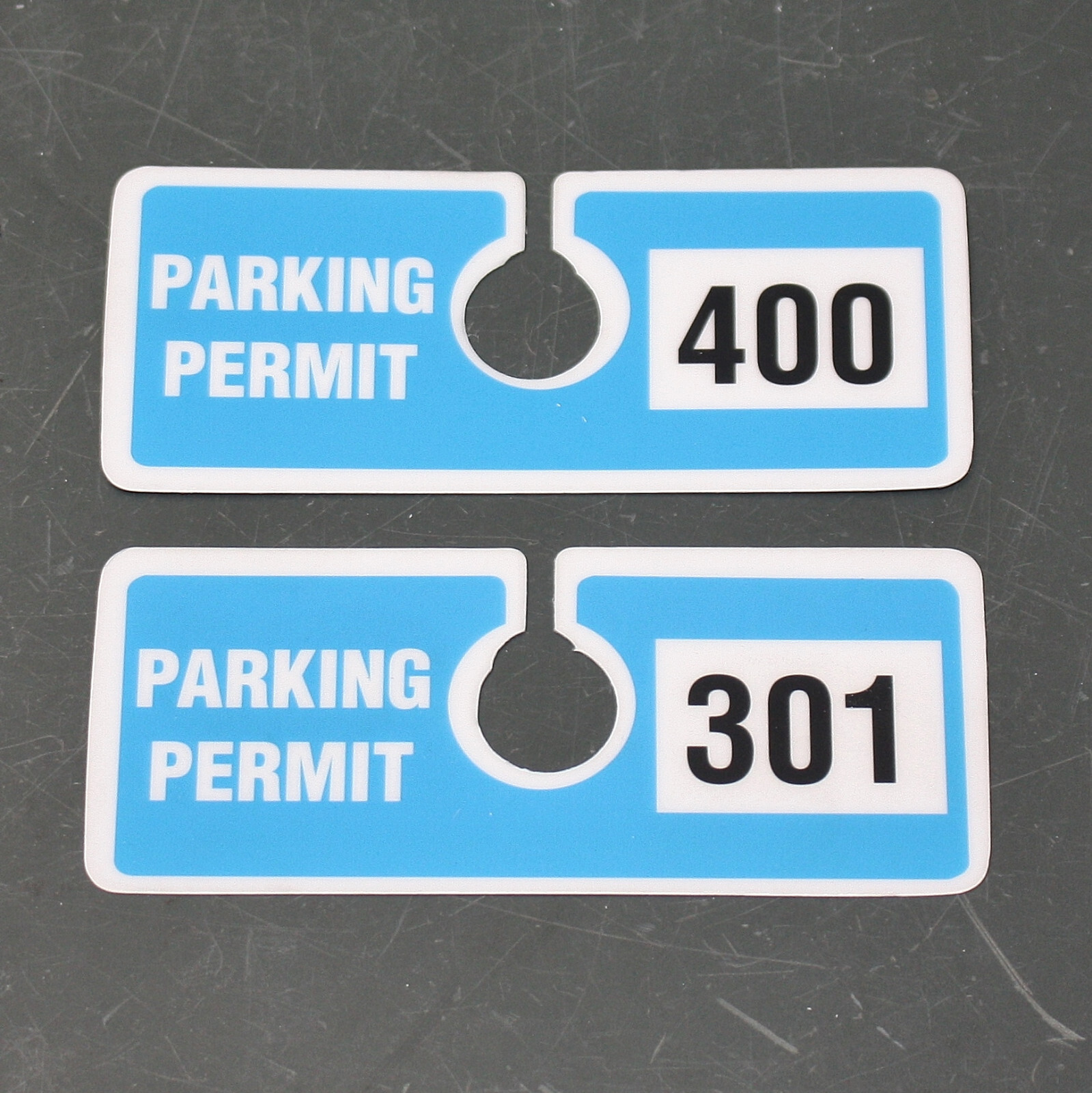 (100) Brady Parking Permit Rearview Mirror Hang Tags 96282, Plastic, Car
