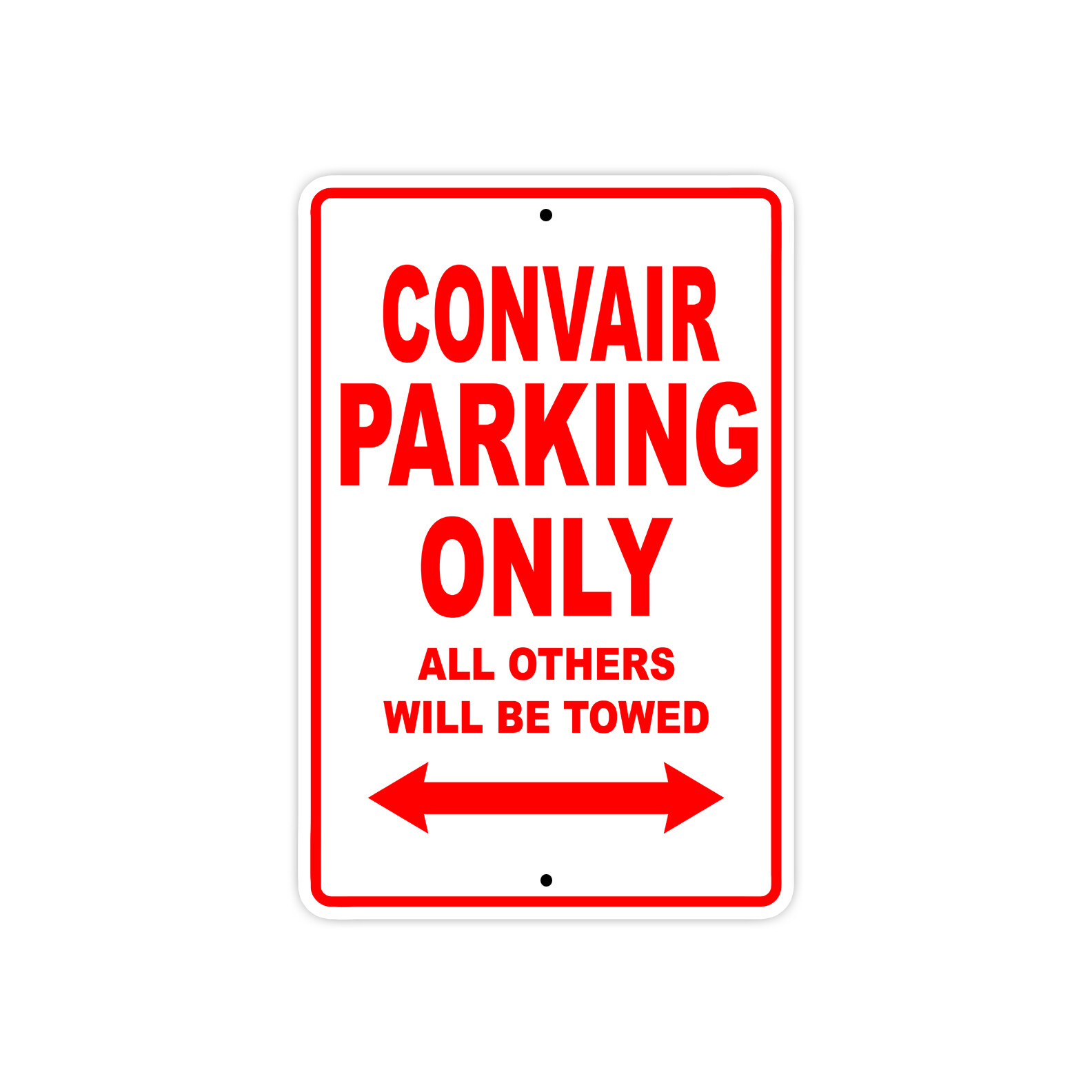 Convair Parking Only Jet Aircraft Reserved Parking Notice Aluminum Metal Sign