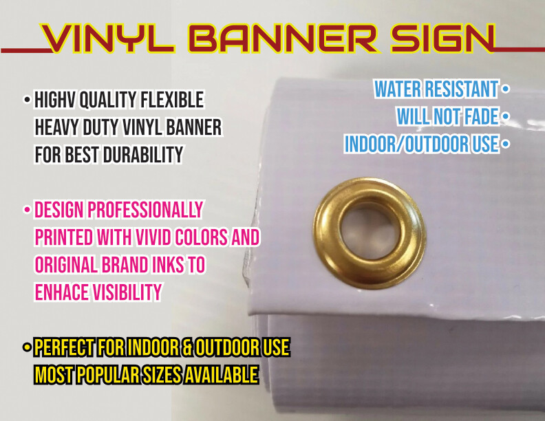 Spray on Bedliner Vinyl Banner advertising Sign Full color indoor outdoor
