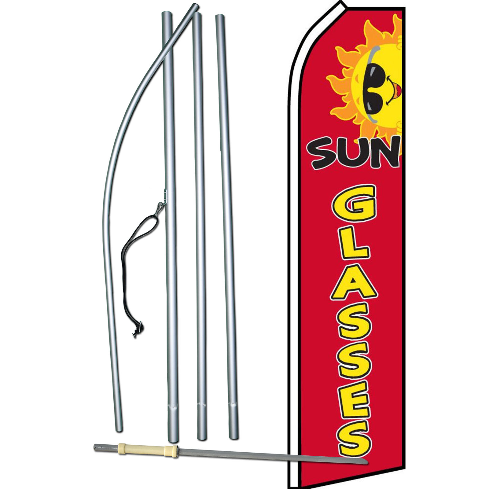 Sun Glasses Flag with Flag Pole and Spike