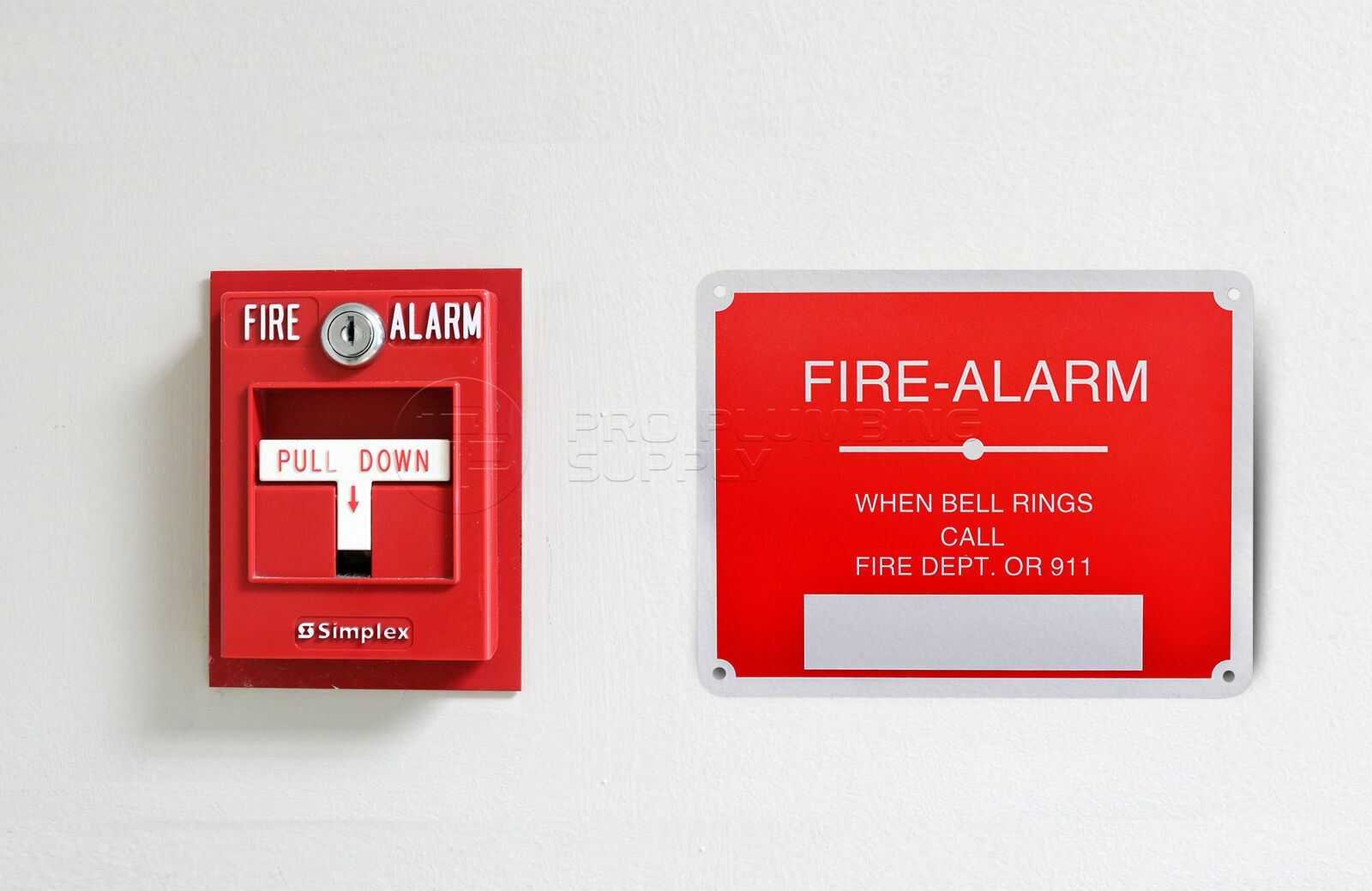 Raven Fire Safety Sign “Fire Alarm- When Bell Rings Call Fire Dept. or 911’’