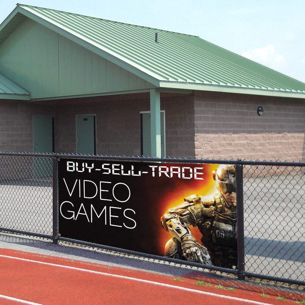 Vinyl Banner Multiple Sizes Buy Sell Trade Video Games Business Trade Shows