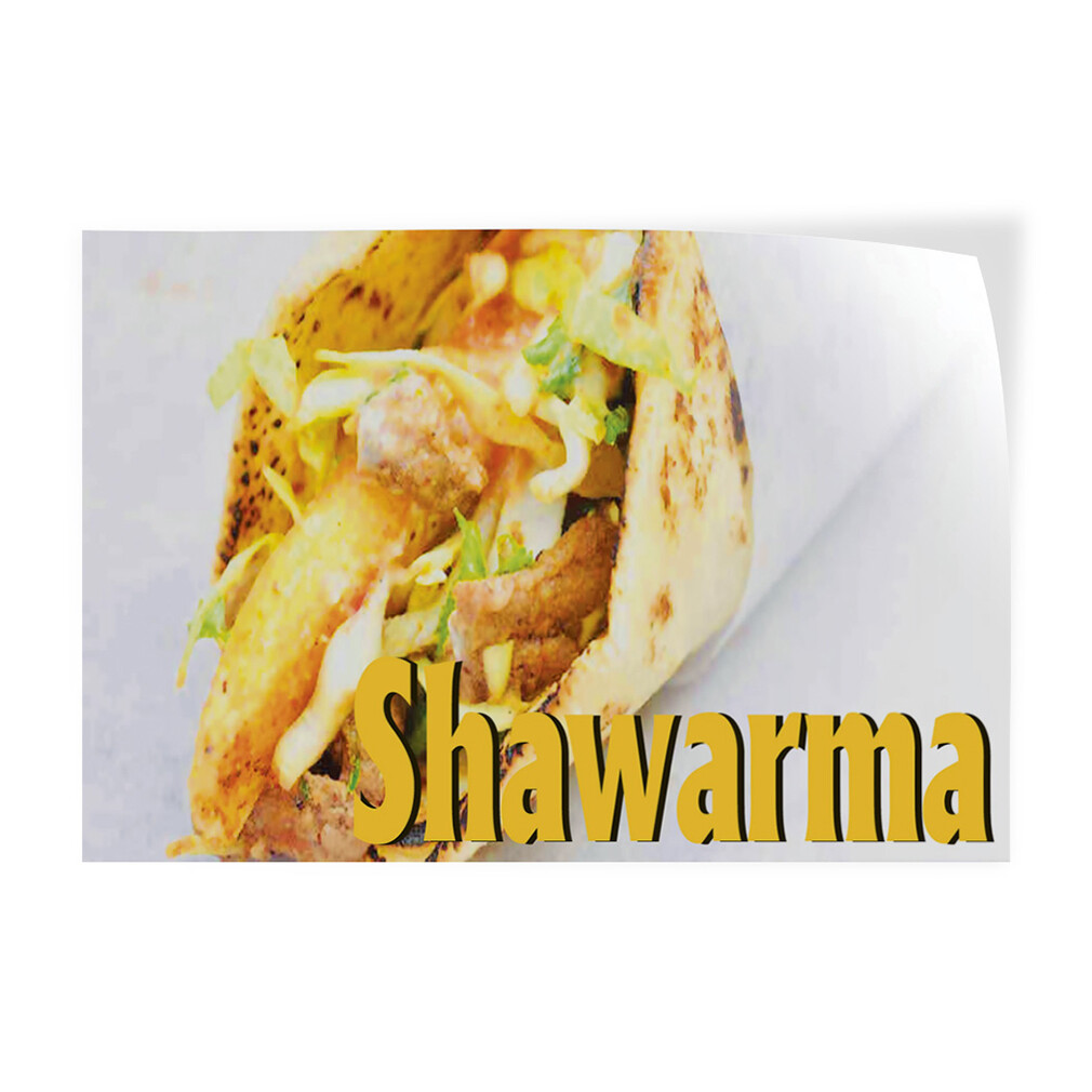 Decal Stickers Shawarma Outdoor Advertising Printing Vinyl Store Sign Label