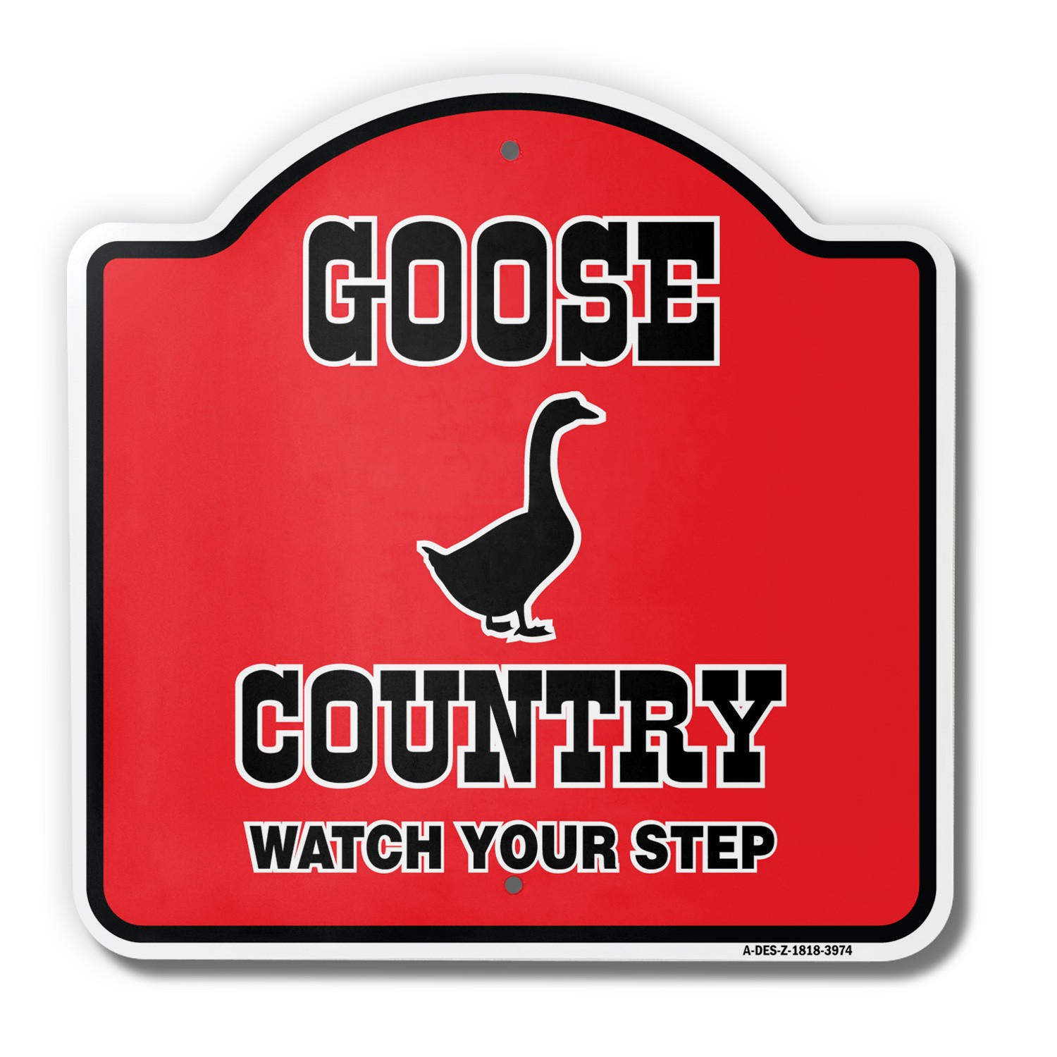 Goose Country 18″ X 18″ Heavy-Gauge Aluminum Architectural Sign