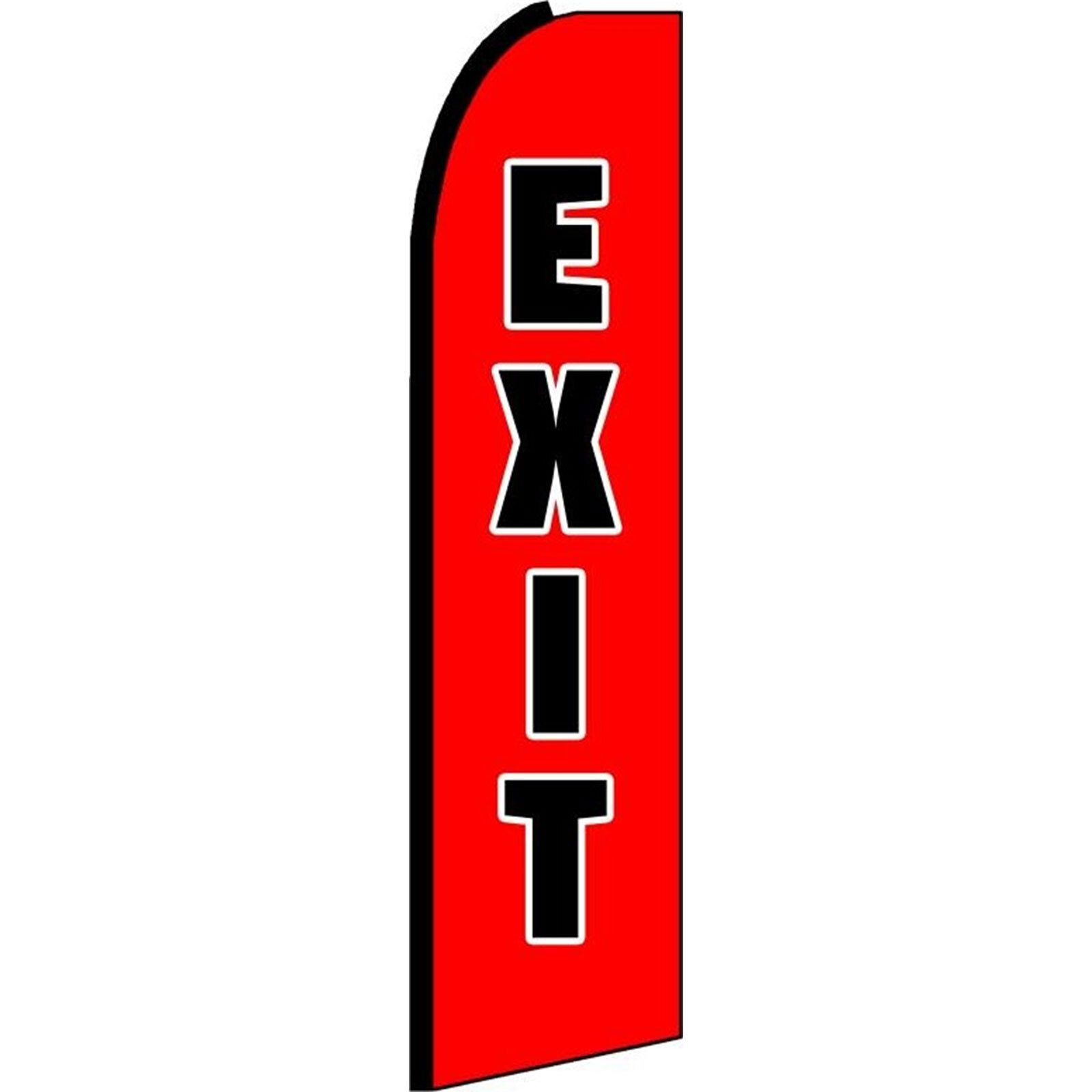 Exit 2 1/2 ft X 11 1/2 ft Windless Flag